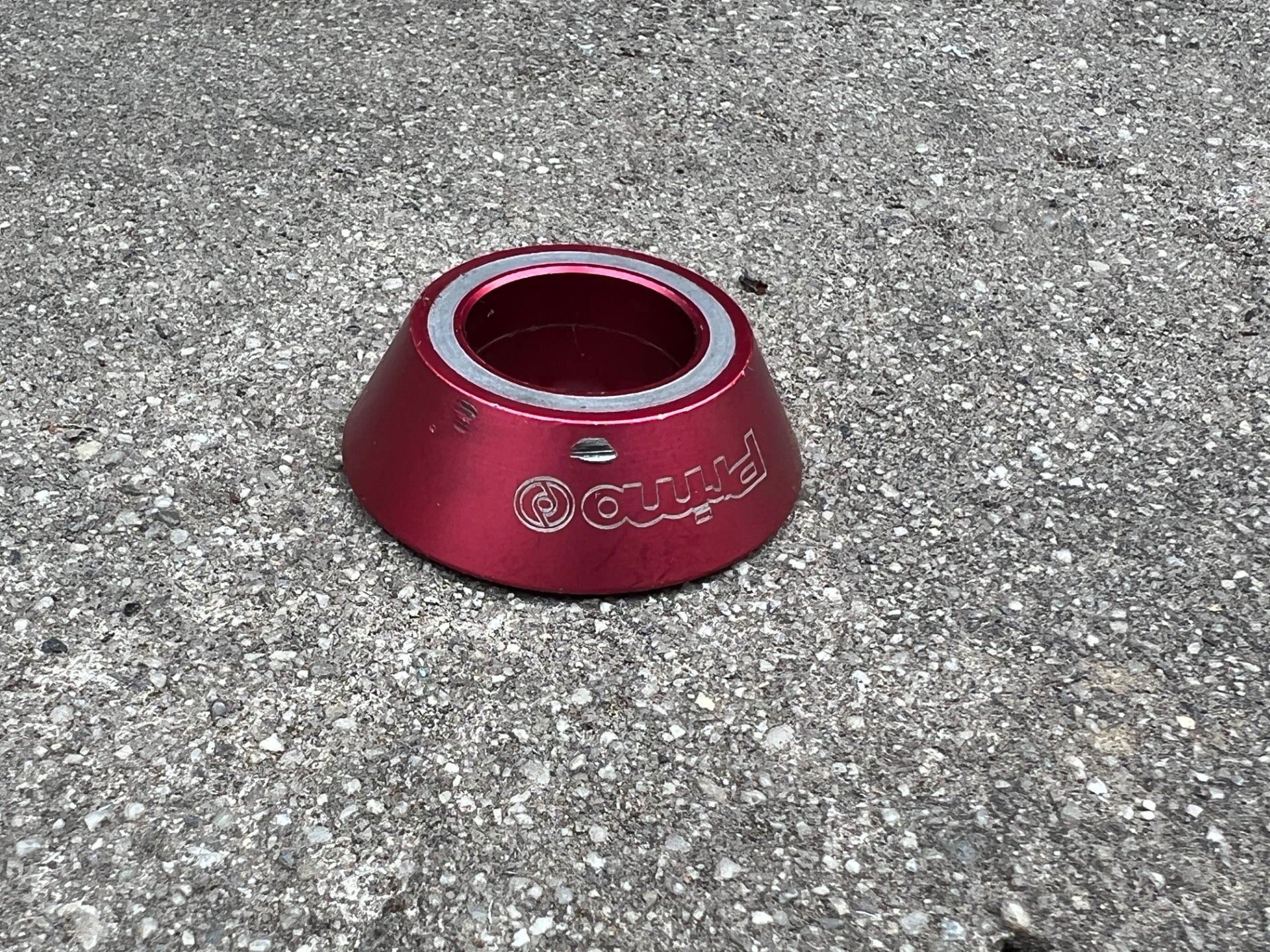 Primo 19mm x 12.5mm Bottom Bracket Spacer Dust Seal BMX Cone Shape Red Anodized  - Image 2