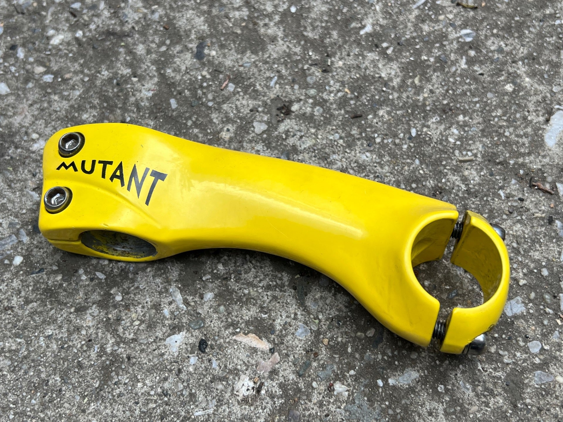 3T Mutant Stem 110x25.4mm 1in Threadless Yellow MTB Mountain Bike Aluminum Retro - Image 2