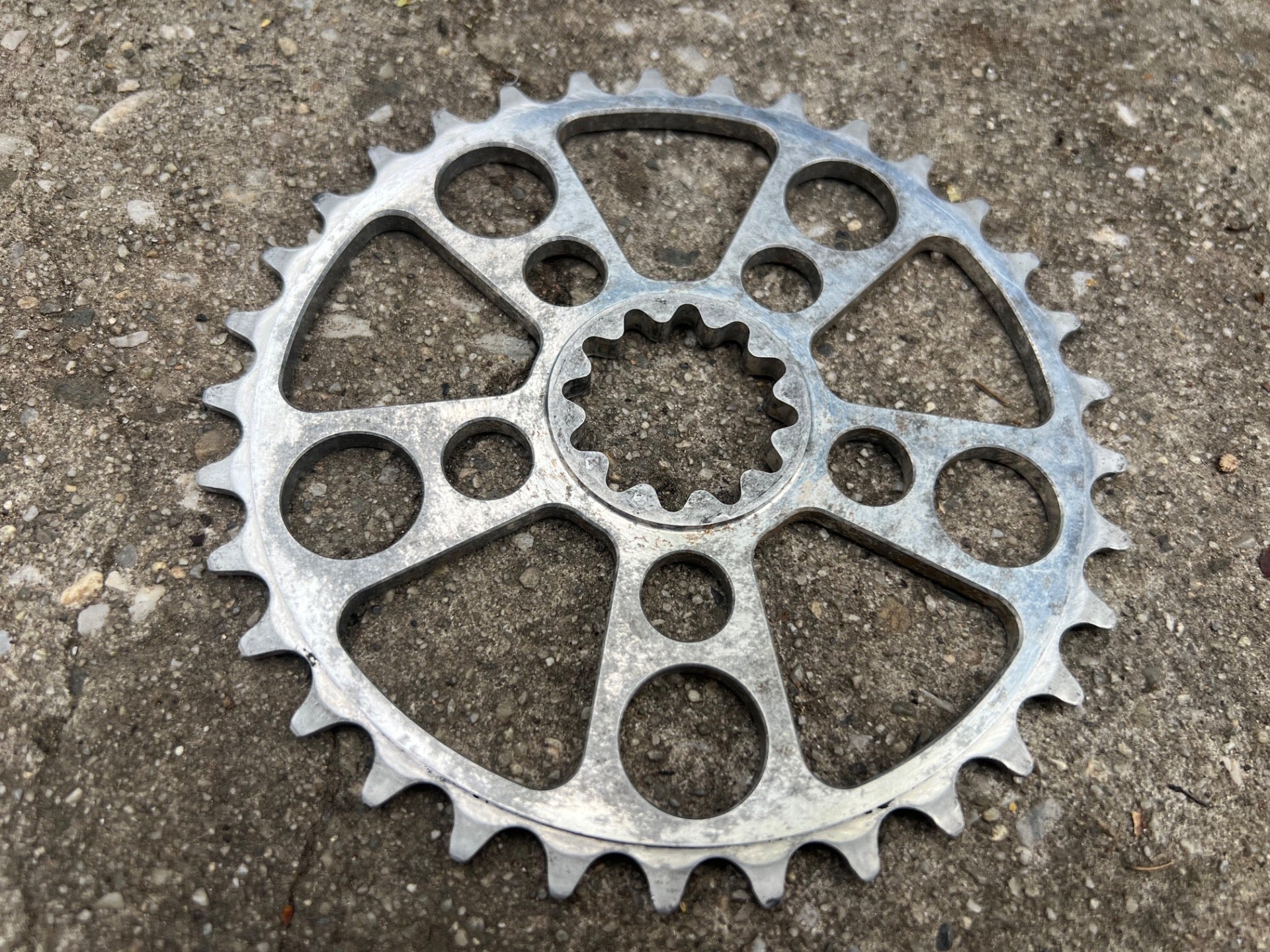 White Industies 33T ENO Chainring Silver Vintage Mountain Bike MTB Gravel Retro  - Image 2