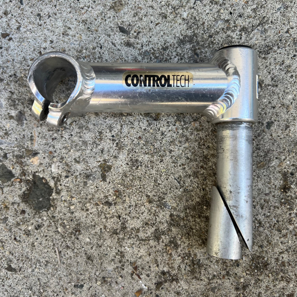 NICE Control Tech 135x26.0mm Stem 1” Quill Silver Road Bike Straight Aluminum  - Image 2