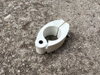 NOS Strong 25.4mm BMX Seatpost Clamp Hinged Hinge Bolt On White Retro OG 80’s-Bicycle Bin