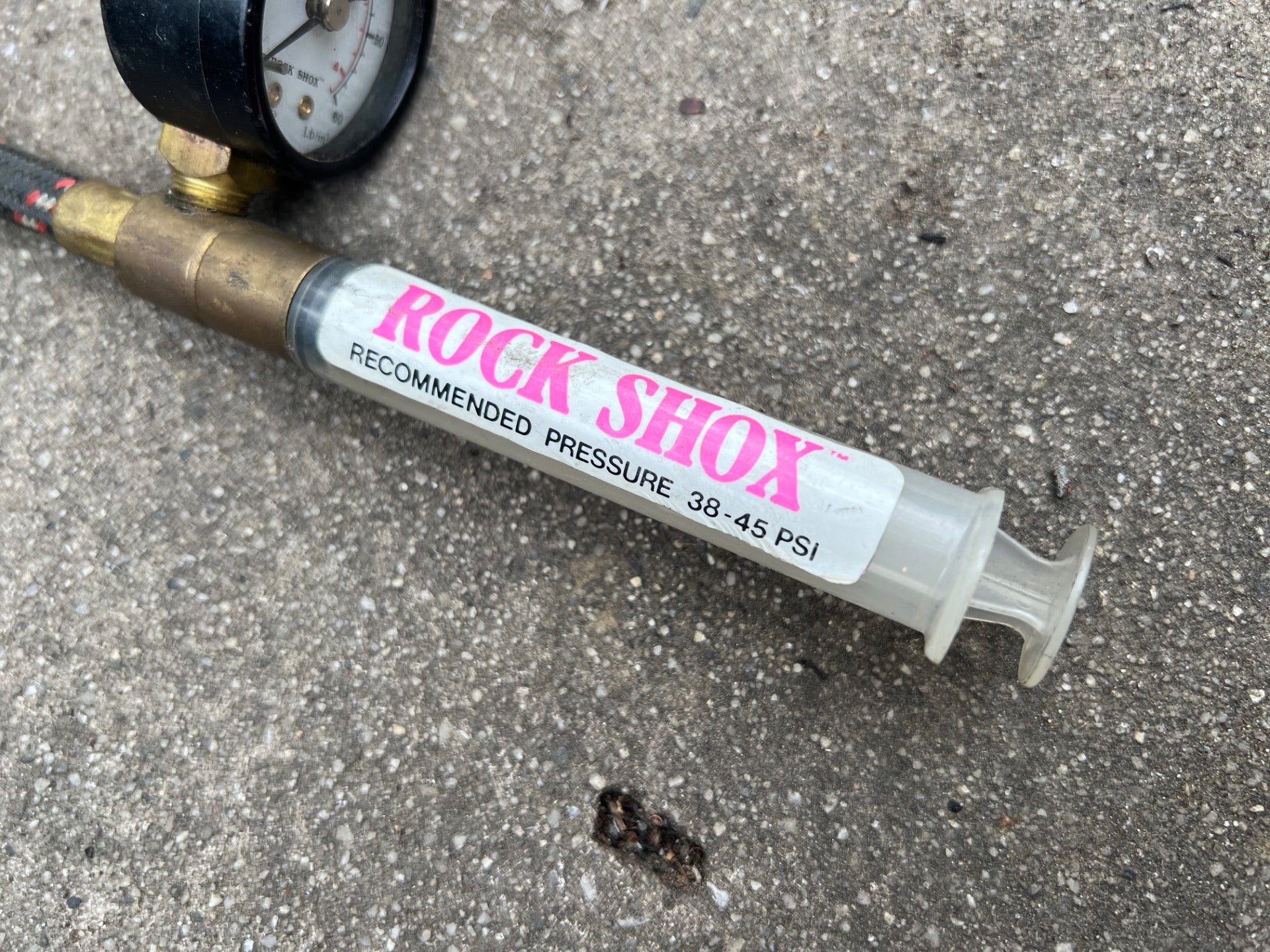 READ RockShox RS-1 Shock Pump MTB Mountain Bike Suspension Vintage Retro Pink - Image 2