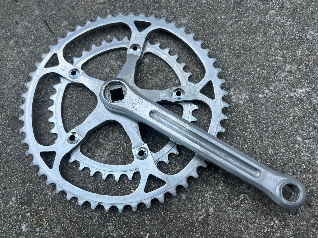 Zeus Crankset 38/52T 170mm Vintage Road Bike Silver Square Taper Double  - Image 2