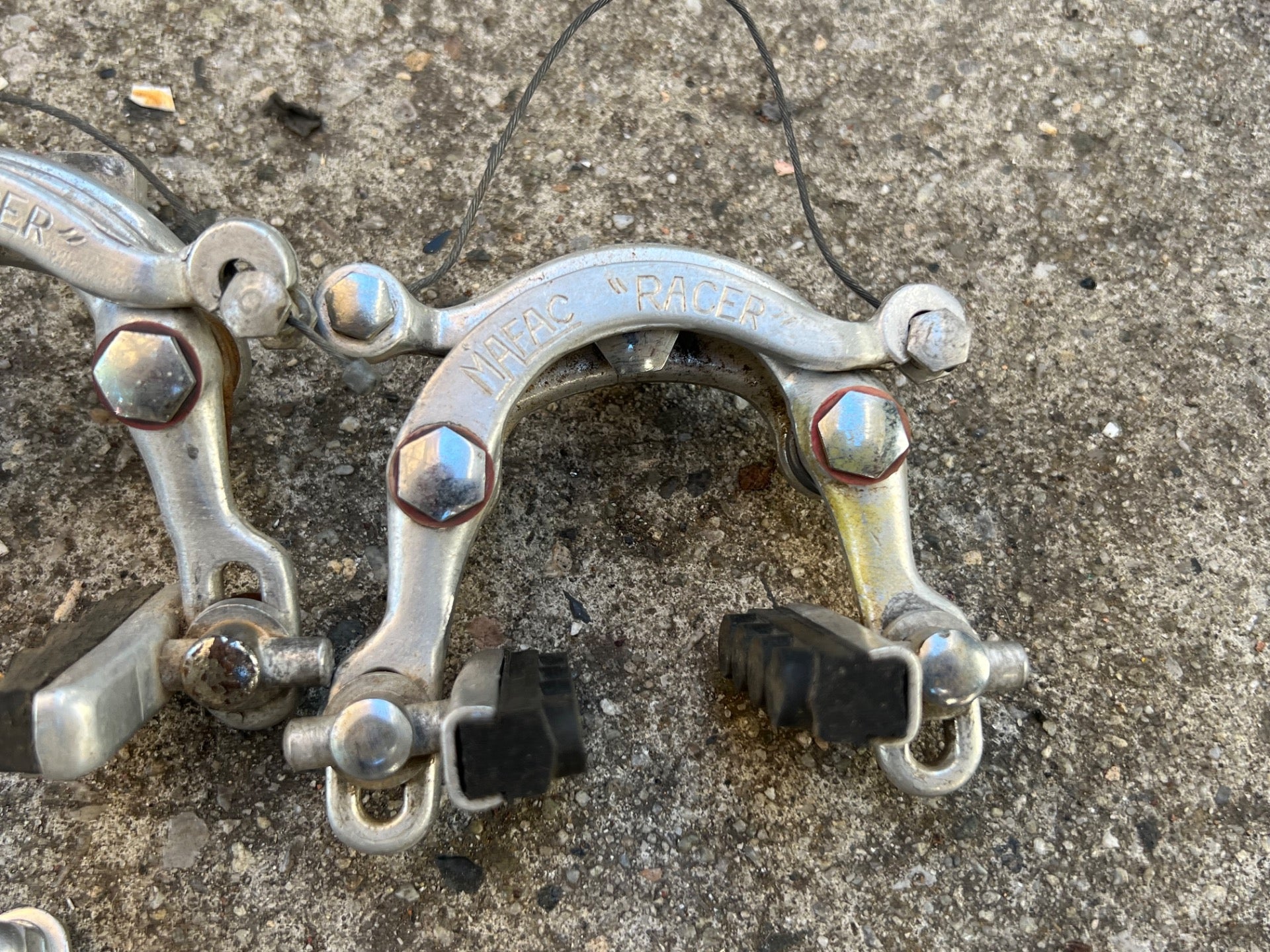 Mafac Racer Centerpull Brakes Vintage Brake Set Road Touring Bike Silver Gray  - Image 2