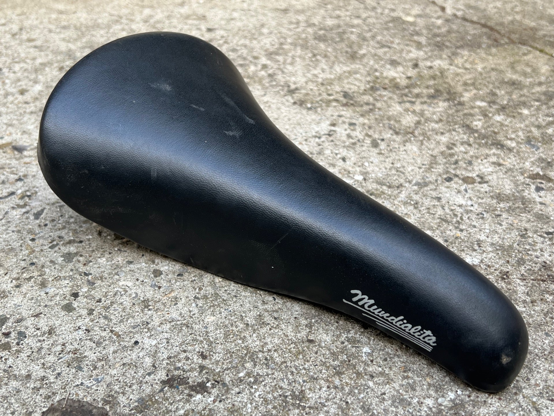 Mundialita Italia Vintage Road Bike Saddle Racing Black Italy Retro - Image 2