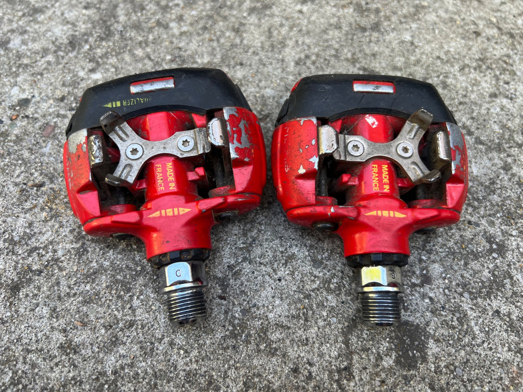 LOOK S2R Moab Clipless Pedals Red Black MTB Vintage Retro 9/16” Chrome Steel! - Image 2