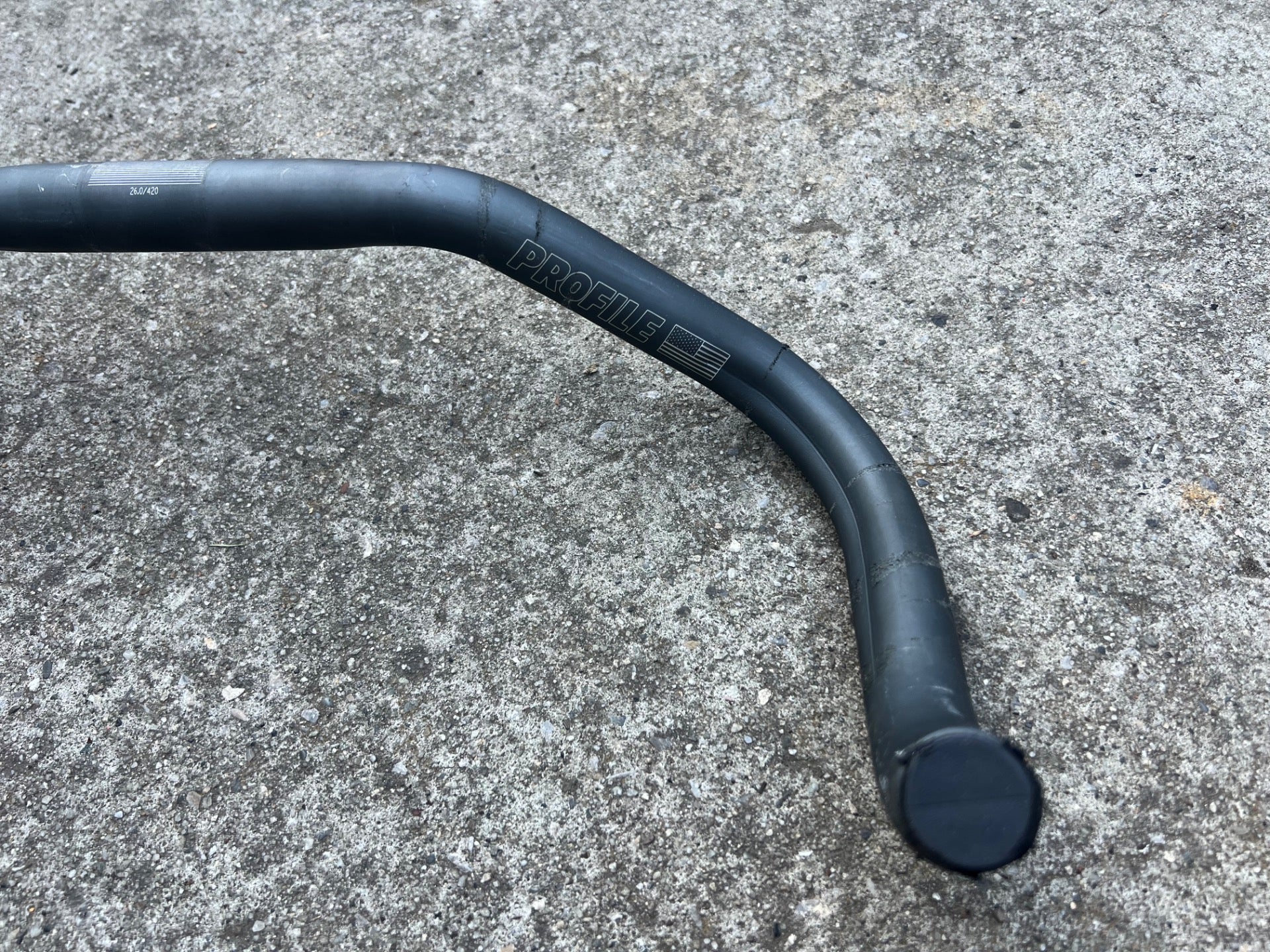 Profile Pursuit Track Bars 26.0x420mm Dark Gray Track Retro Vintage USA Design  - Image 2