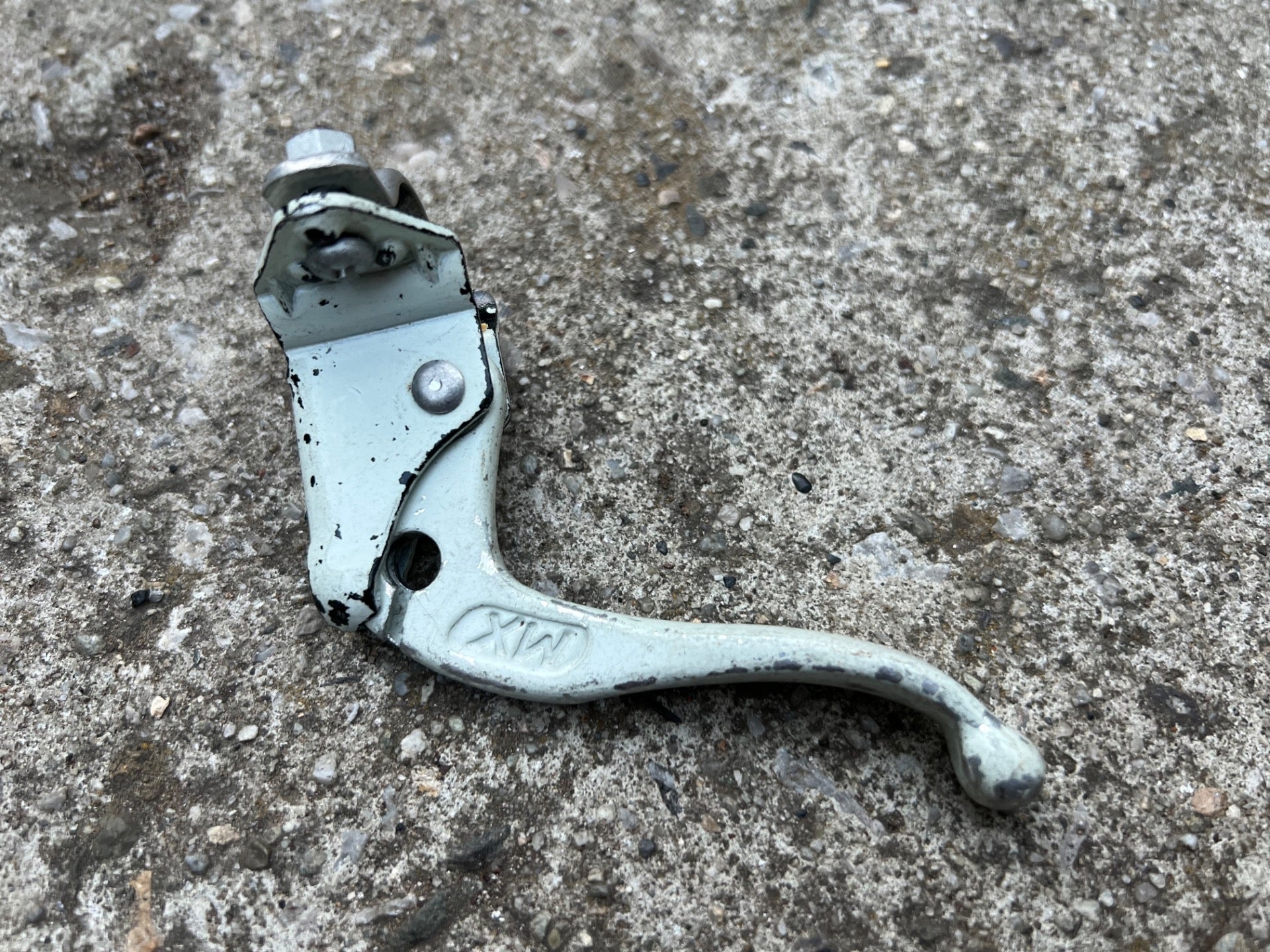 MX White Right Rear Brake Lever Vintage BMX Bike Retro Freestyle OG  - Image 2