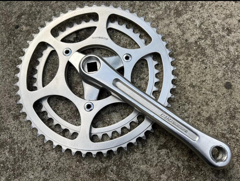Used NICE Shimano 600 Touring Forged Crankset 52/42 170mm 3 Bolt Vintage Retro Road-Bicycle Bin