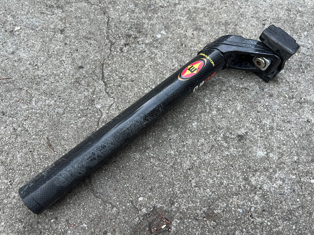 Easton EC90 27.2x265mm Full Carbon Seatpost Vintage MTB Road Bike Black 152grams - Image 2