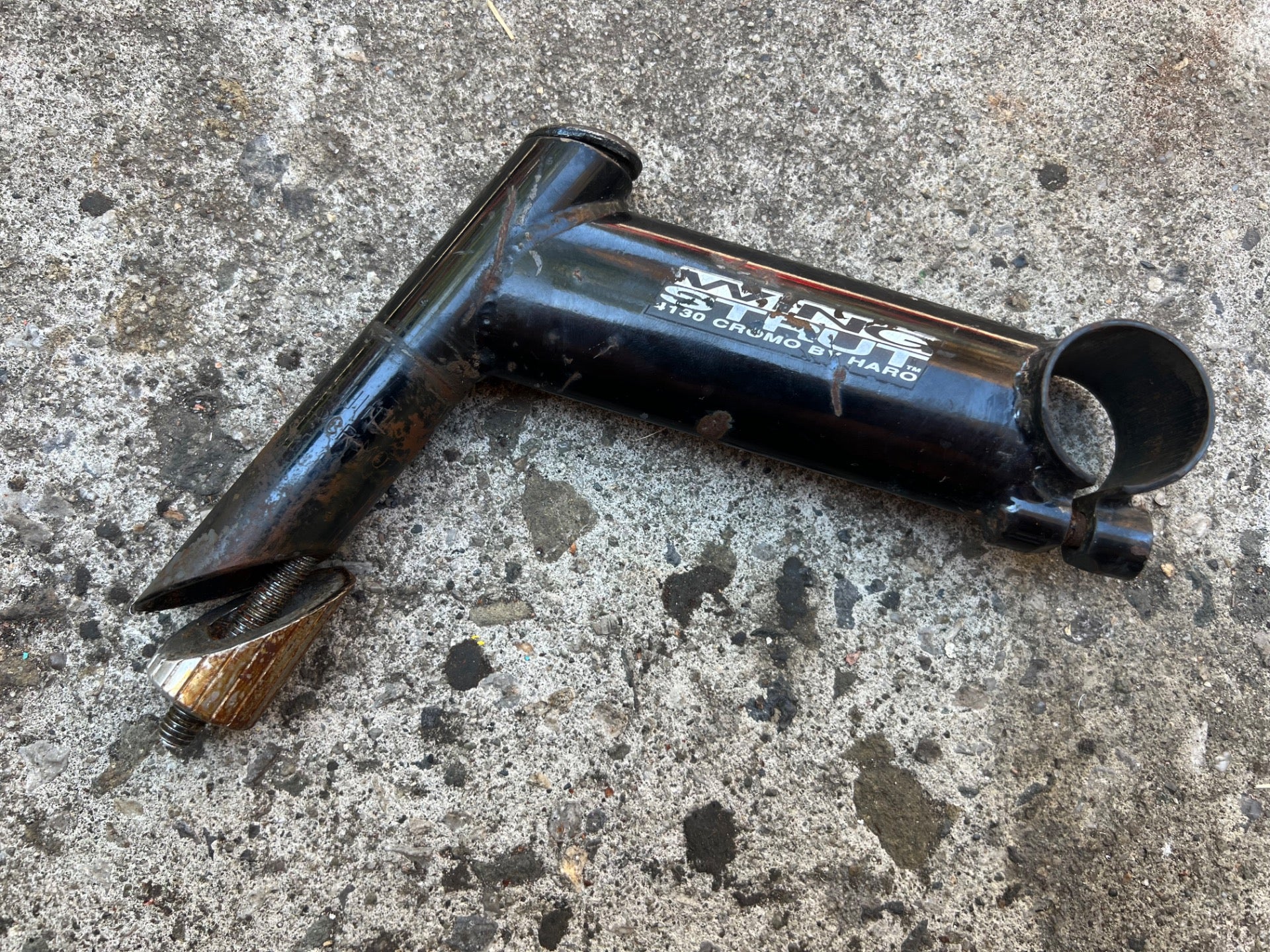 Haro Wing Strut Stem 1 1/8” 135x31.8mm Quill Steel Vintage Black MTB 4130 CRMO - Image 2
