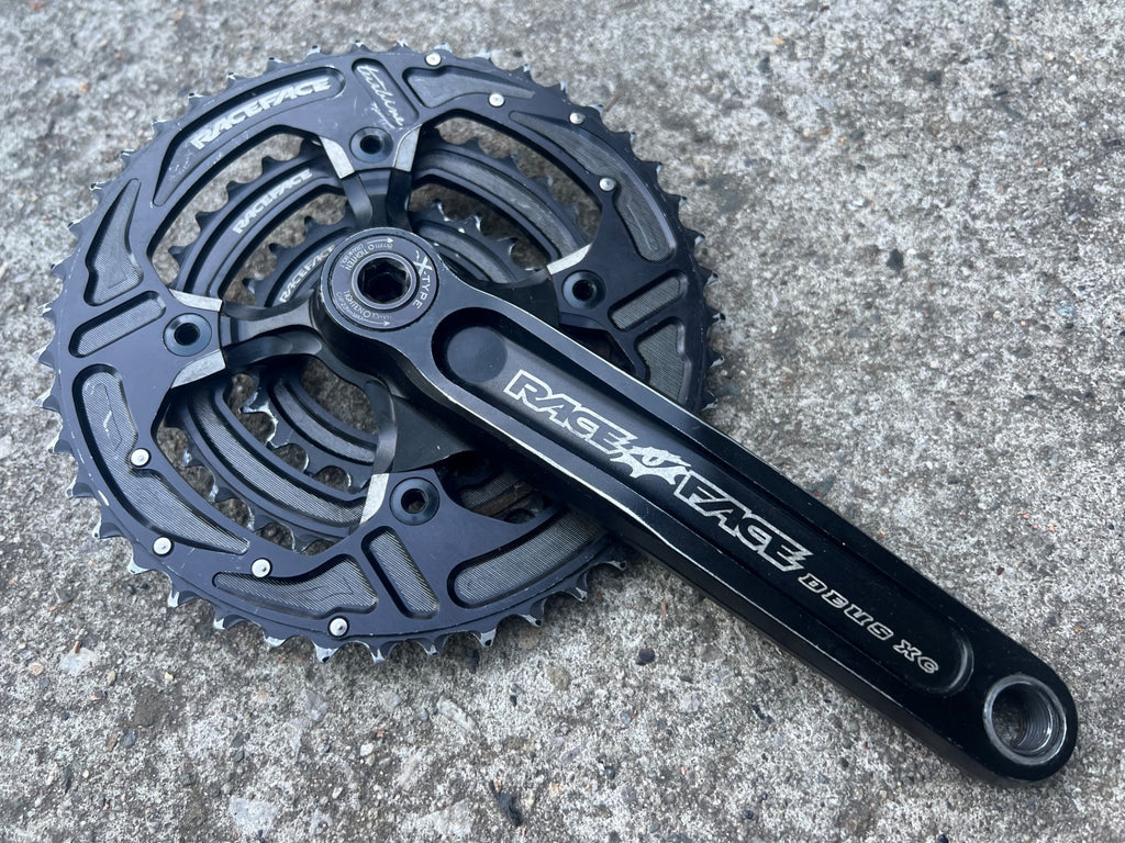 Raceface Deus XC Crankset 175mm 24mm GXP Spindle Black Mountain Bike Triple MTB  - Image 2