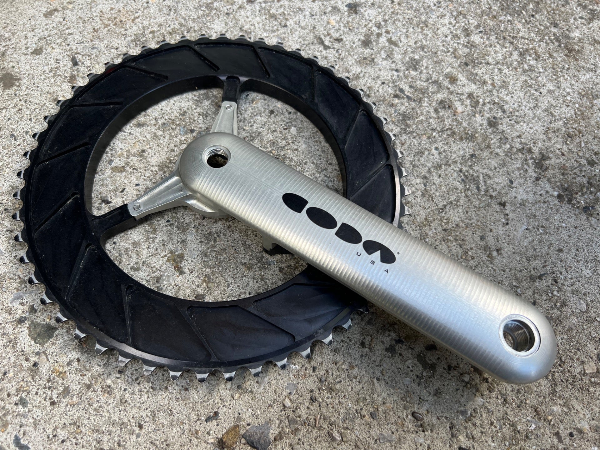 CODA Magic Motorcycle Moto 167.5mm Crankset 53/39T Road Bike Silver Cannondale  - Image 2