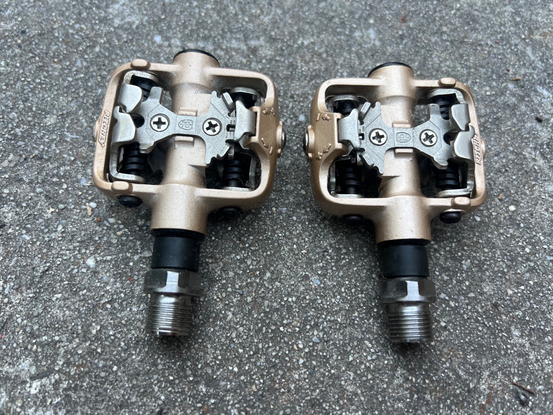 NOS NEW Ritchey WCS SPD Titanium Pedals Cooper Bronze MTB Gravel Silver 9/16” TI - Image 2