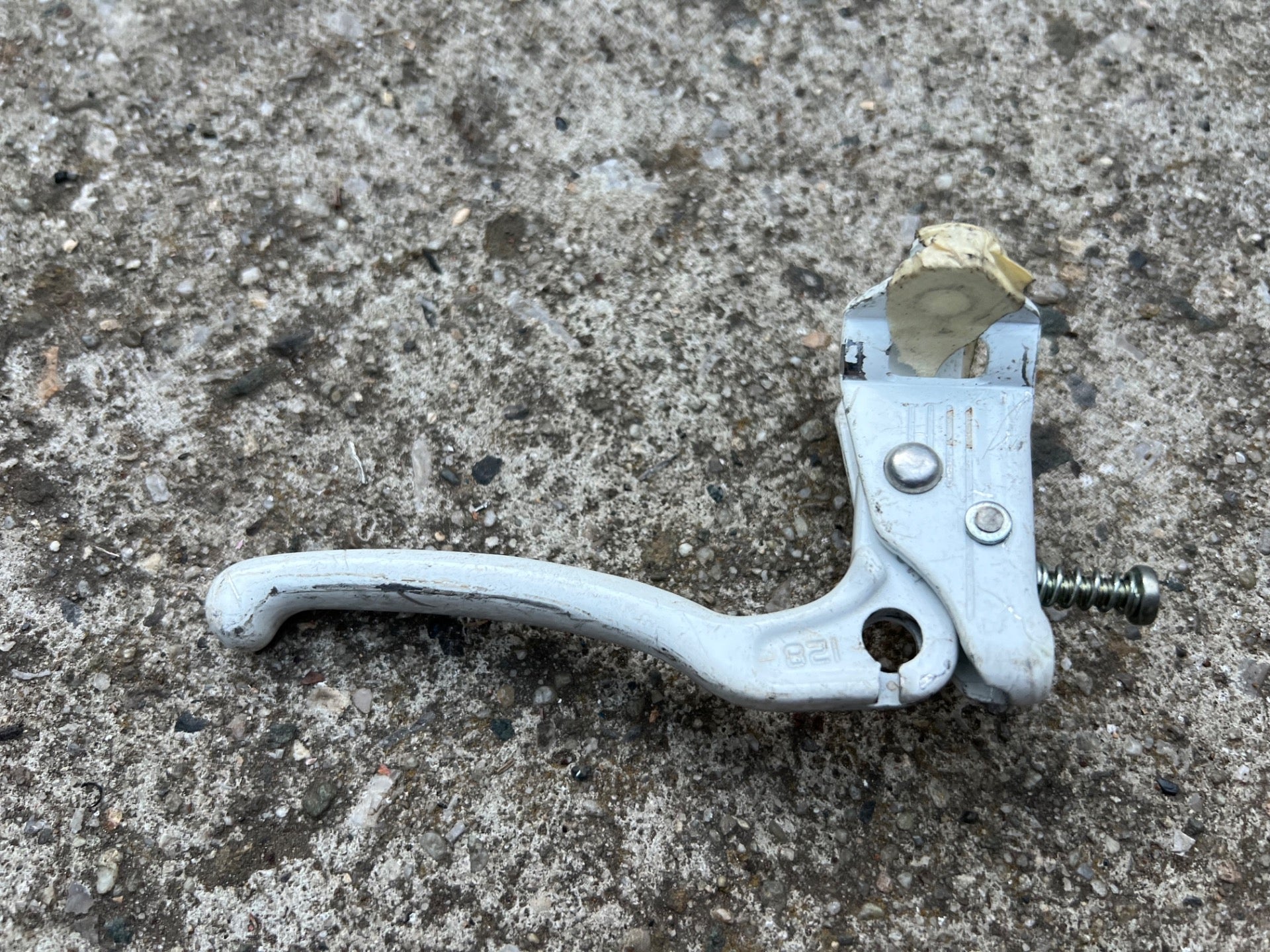Dia Compe MX White Left Front Brake Lever Vintage BMX Bike Retro Freestyle OG  - Image 2