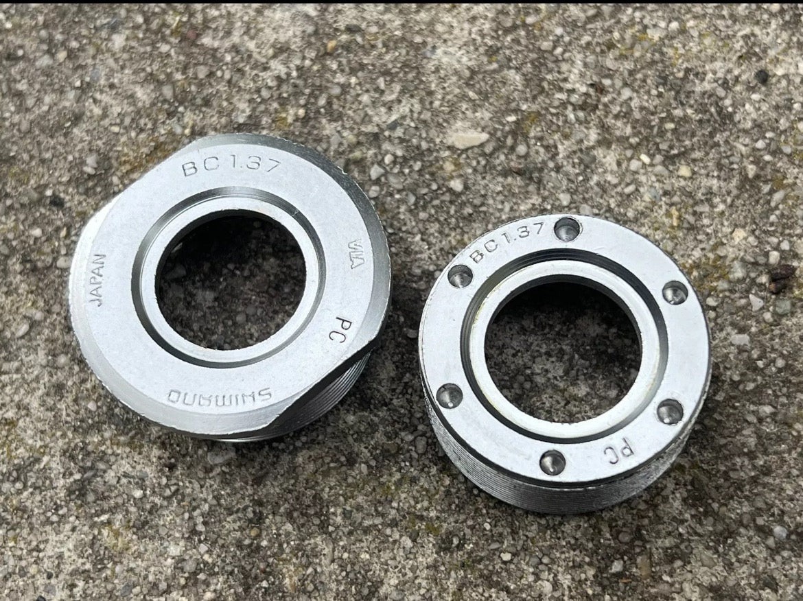 NOS NEW Shimano Cup & Cone Bottom Bracket Cups BSA Thread 1.37x24 Square Taper - Image 2