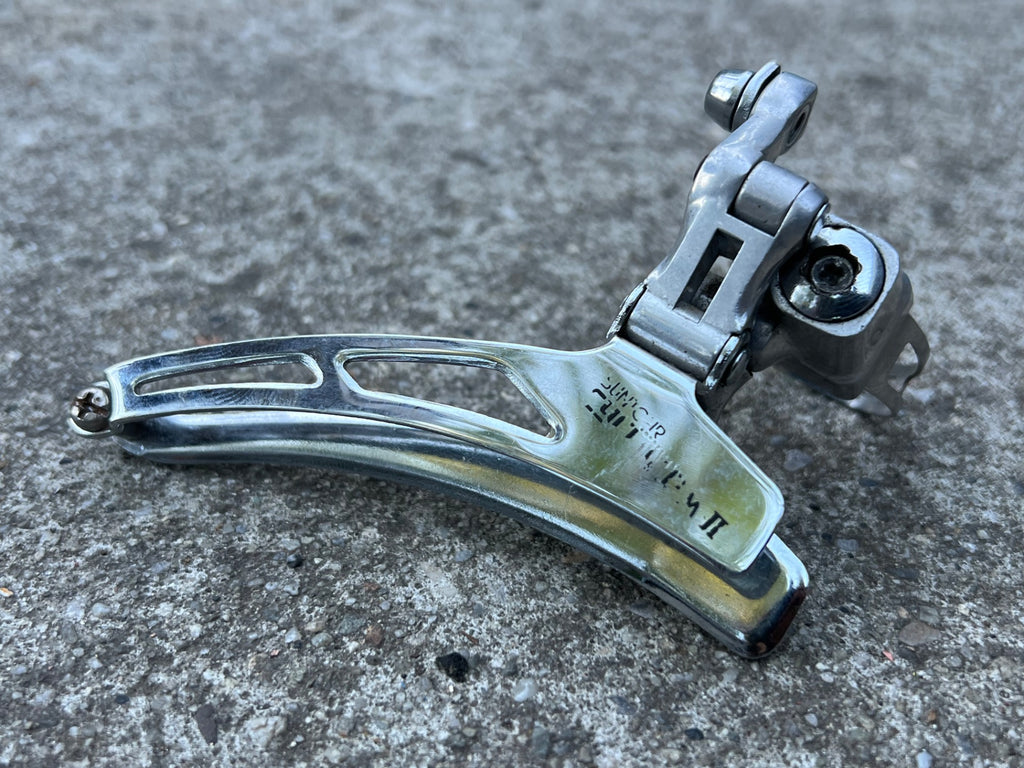 Suntour Cyclone MKII 28.6mm Bottom Pull Front Derailleur Double Vintage 2nd Gen  - Image 2
