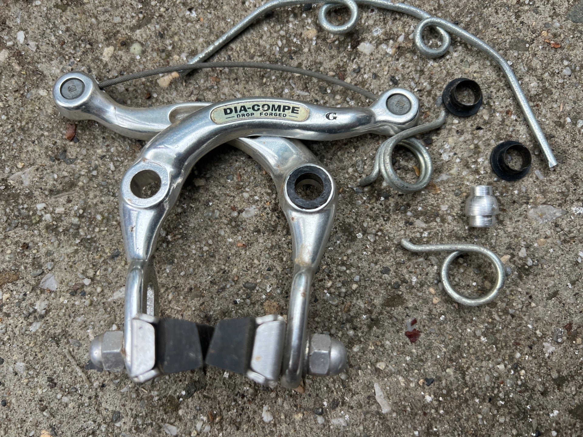 Dia Compe Centerpull Caliper Brake Silver Parts Spring Bolt Vintage Retro Road  - Image 2