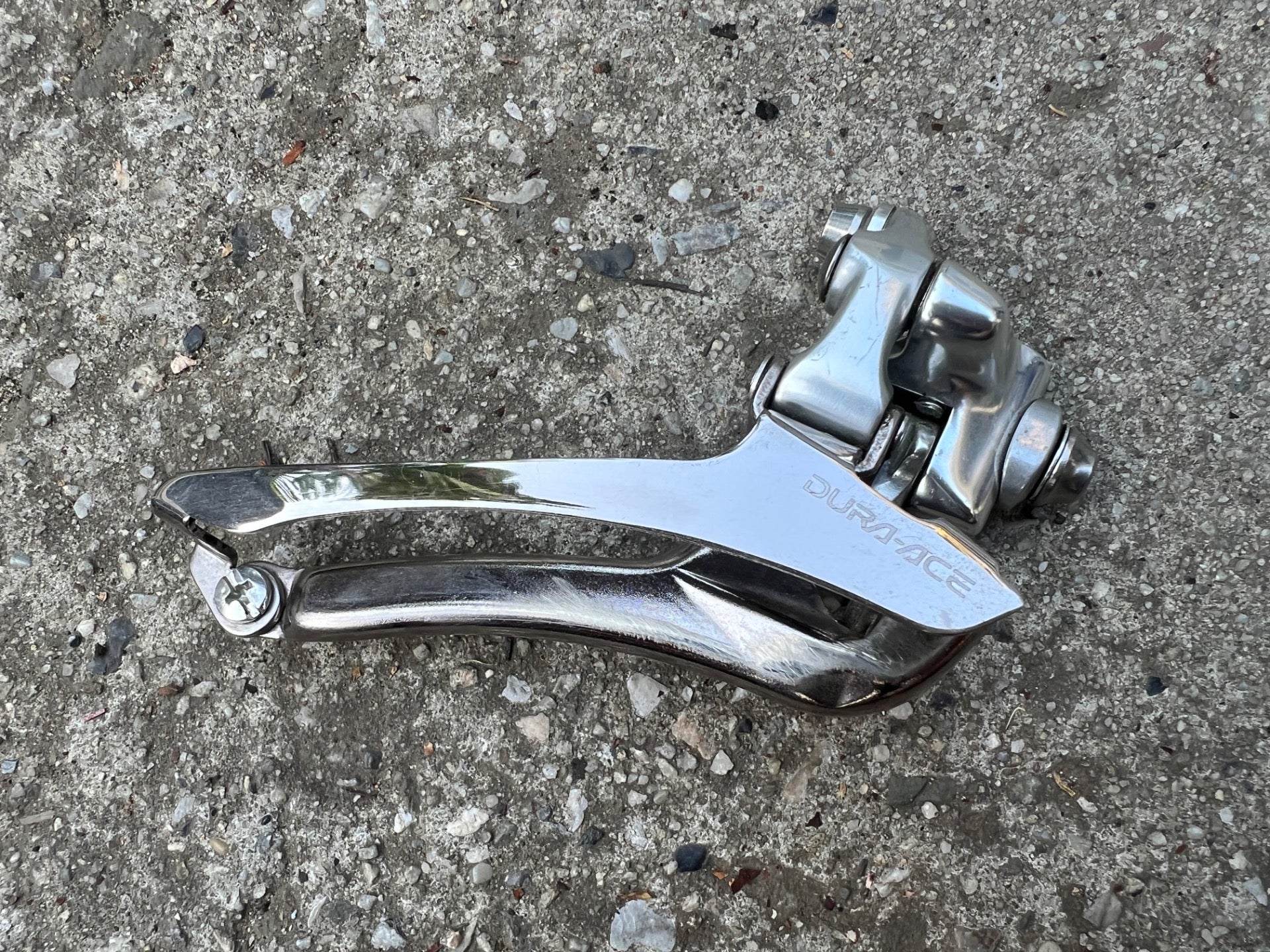 MINT Shimano Dura Ace FD-7700 Front Derailleur Braze On Bottom Pull 2x9 Speed  - Image 2