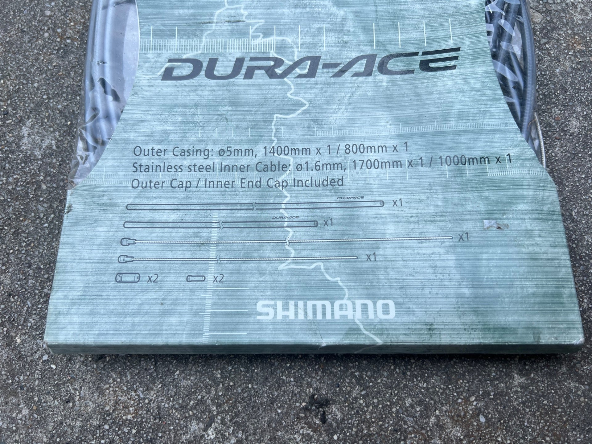 NOS NEW Shimano Dura Ace Brake Cable & Housing Set Dark Gray Road Bike 7700 7800 - Image 2