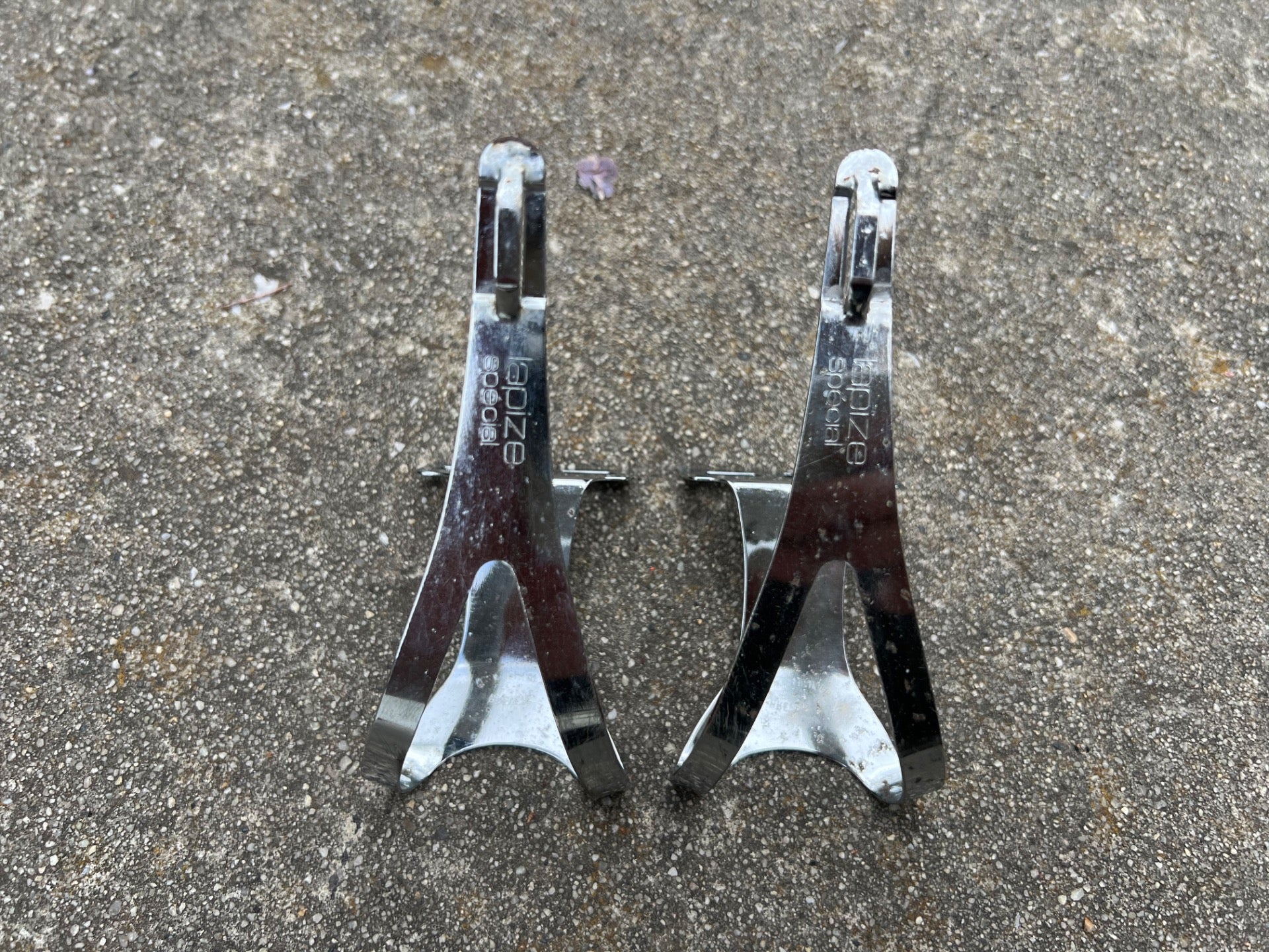 Lapize Special Size Large L Toe Clips Vintage Retro Chrome Road Touring Bike  - Image 2