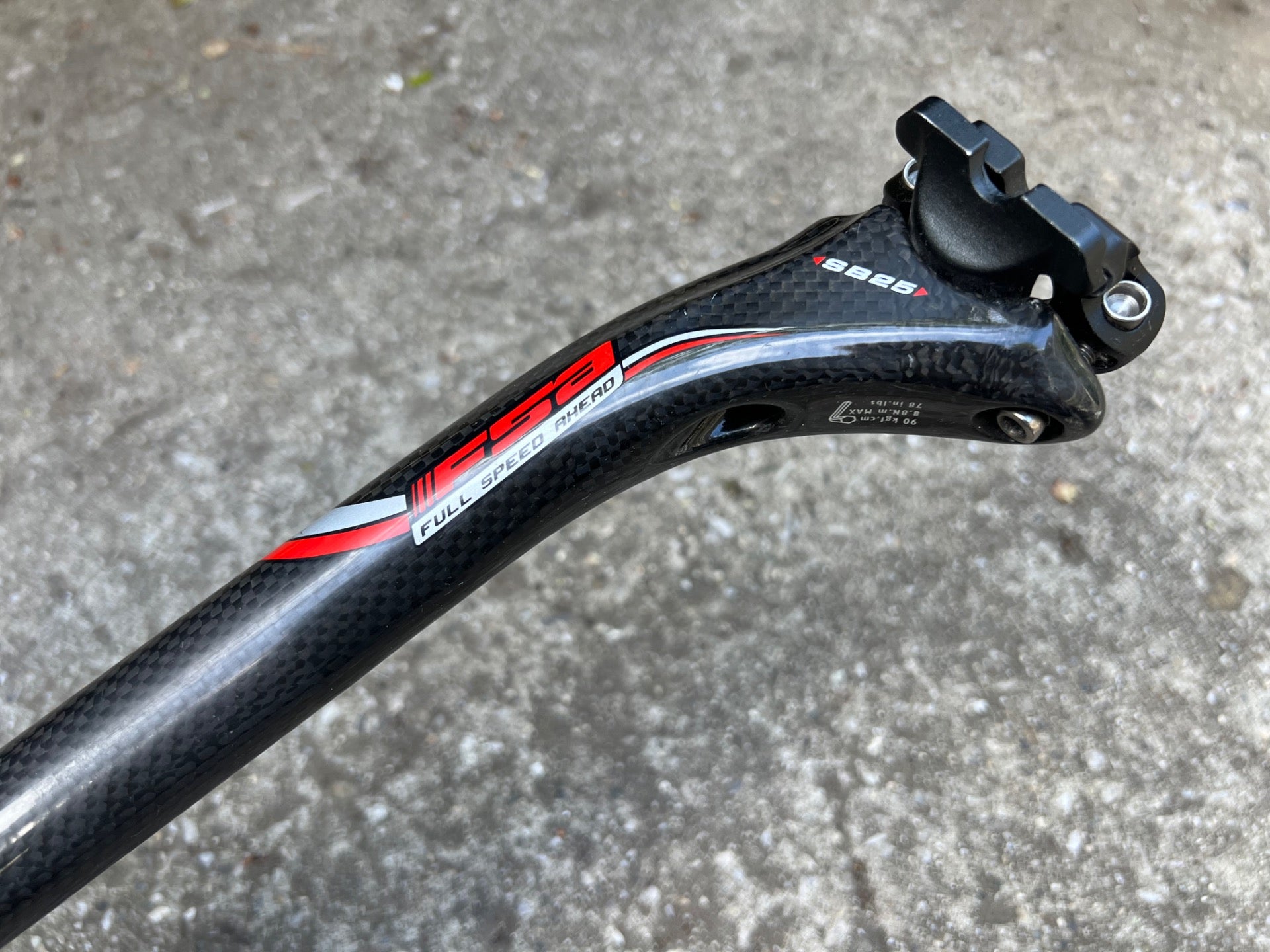 NICE FSA K-Force Light SB25 Carbon Seatpost 27.2x350mm Road Bike Black Racing  - Image 2