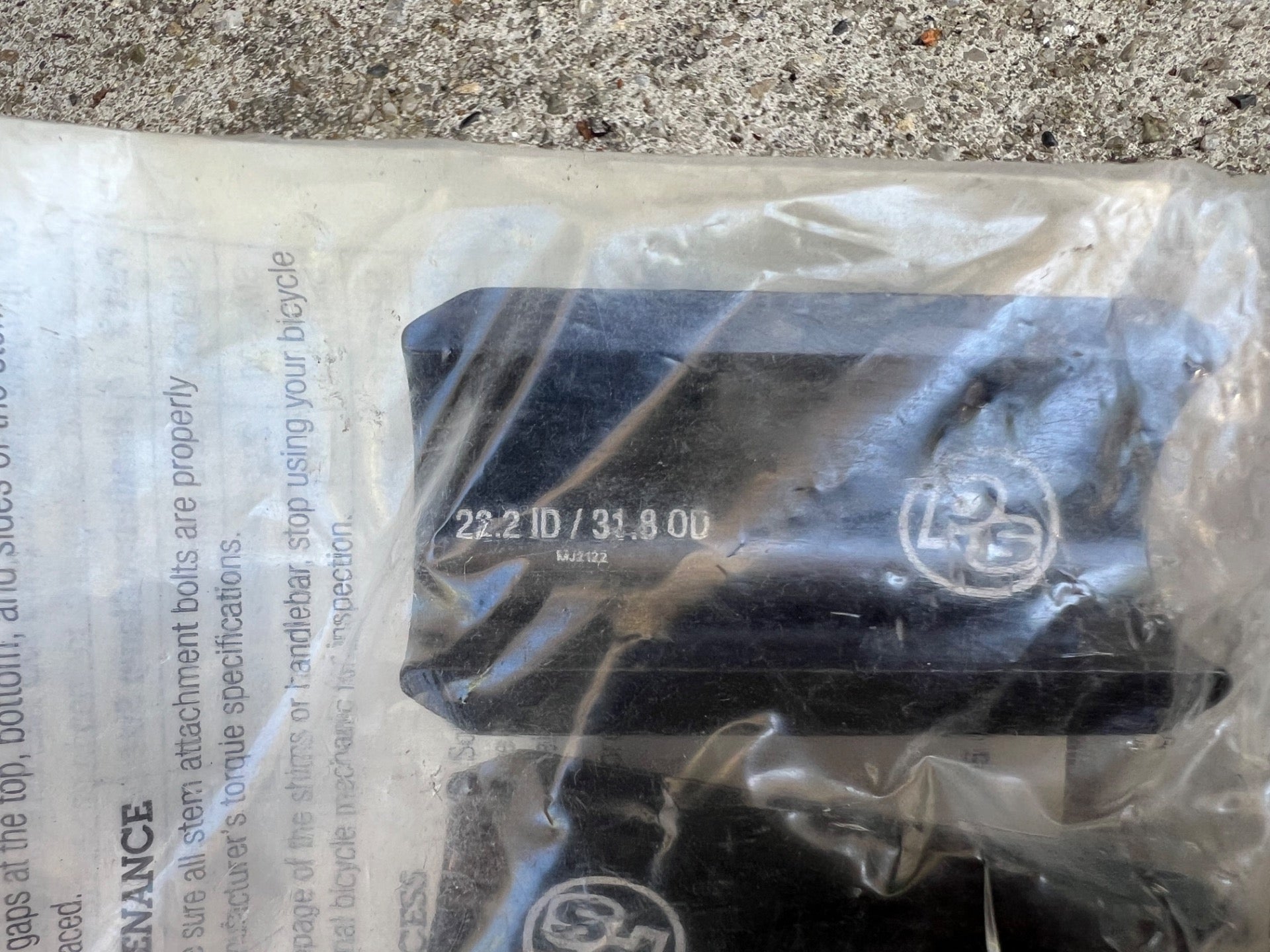 Problem Solvers 22.2mm to 31.8mm Handlebar Bar Shims MTB BMX Road Black Vintage  - Image 2