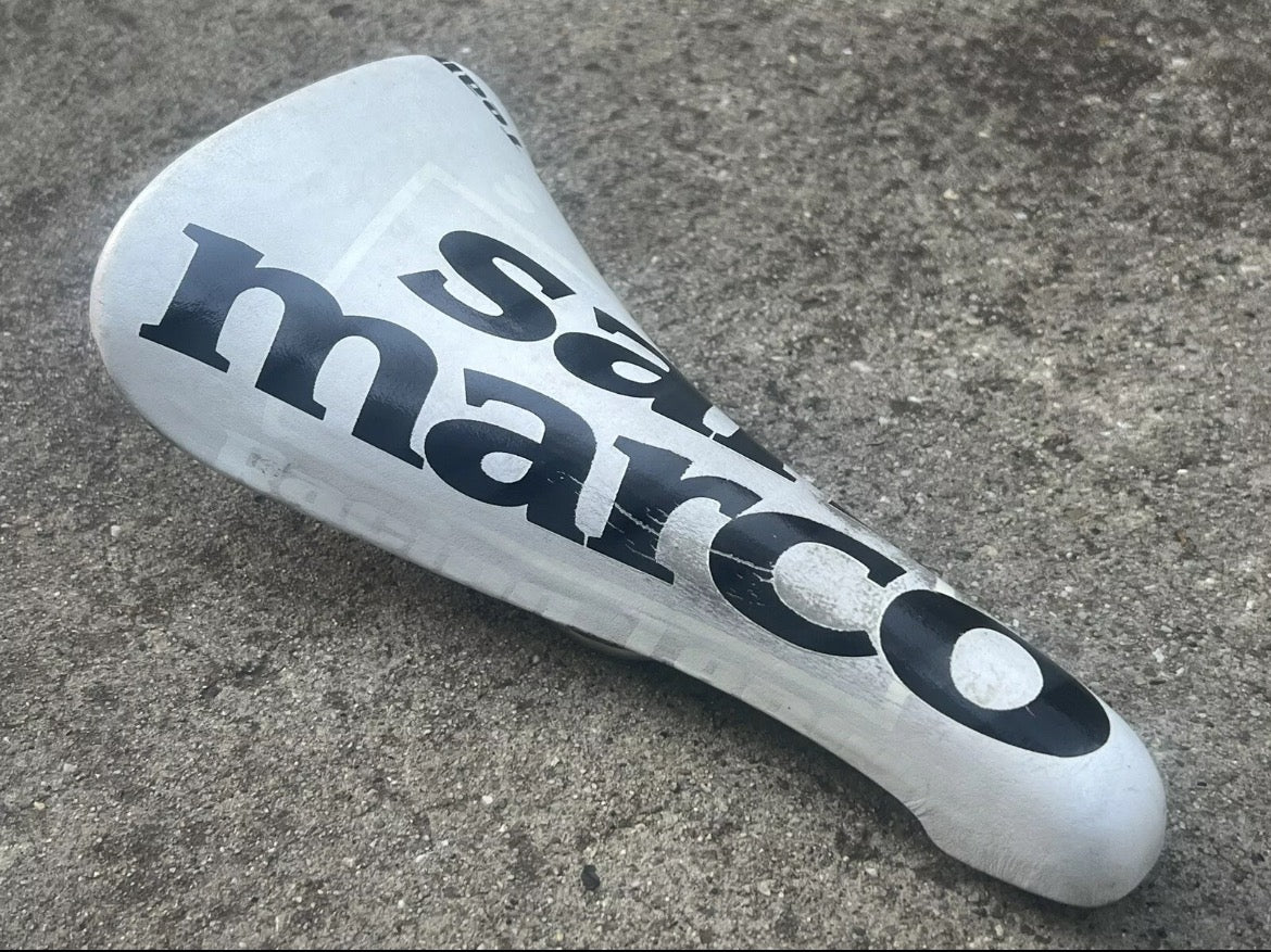 Selle San Marco Concor Light Racing Team Saddle White Retro Racing Vintage 213g - Image 2