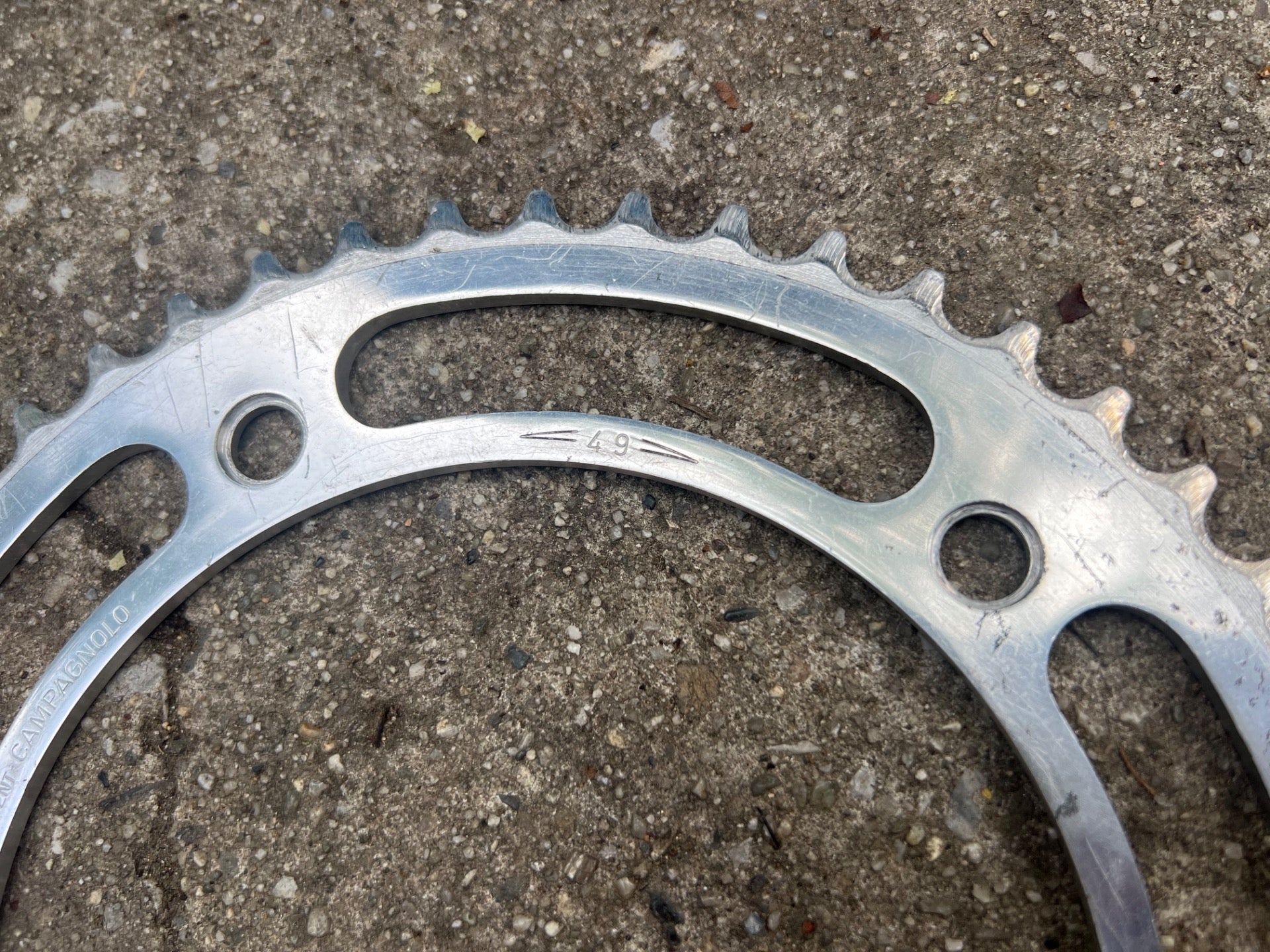 Campagnolo 151 BCD 49T 3/32” Chainring Vintage Road Track Silver Campy 5 Bolt - Image 2