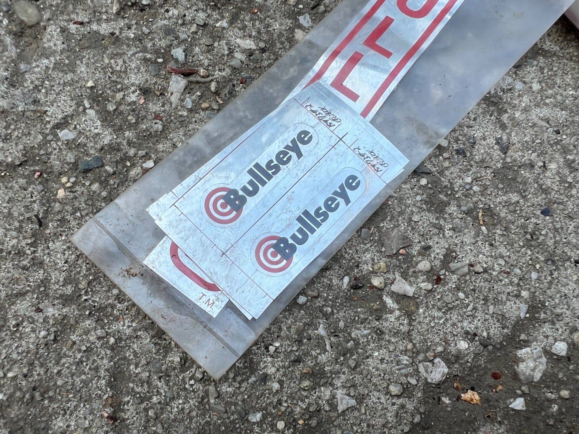 Vintage Bullseye Stickers & Patch Red Chrome Silver BMX MTB Hub Decals  - Image 2