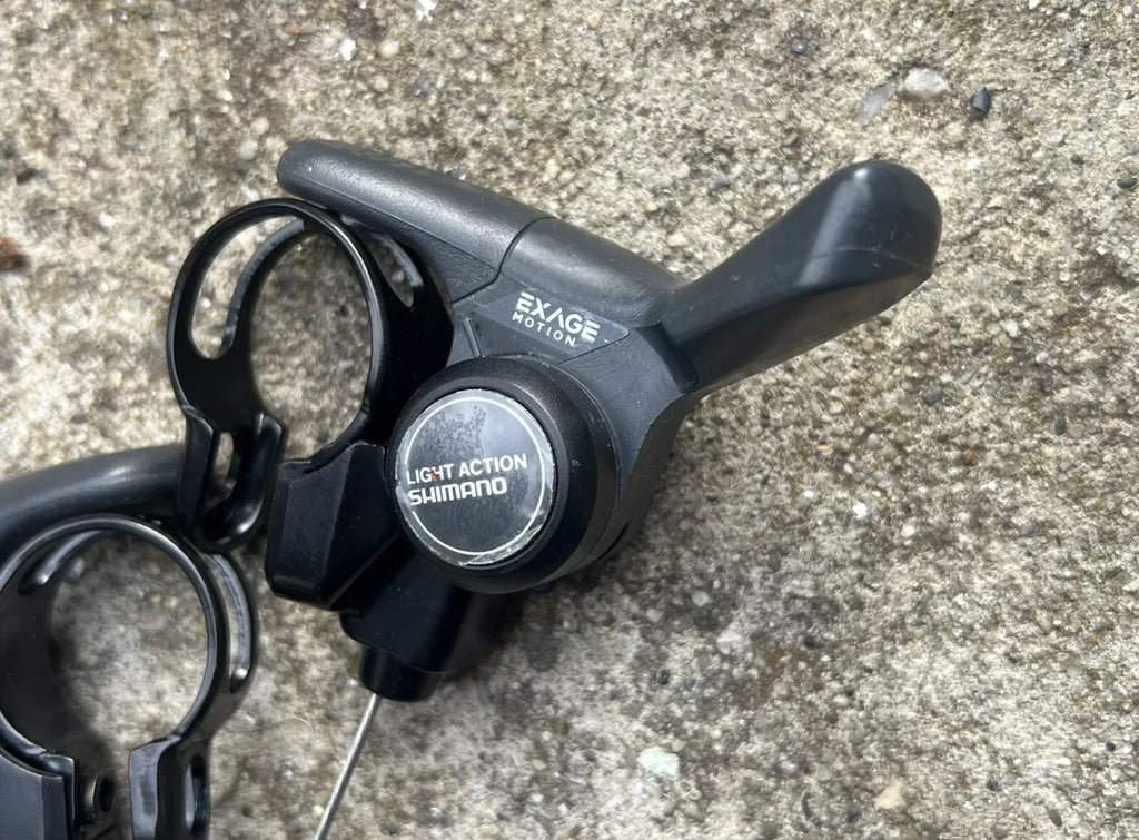 NOS Shimano Exage SL-A250 Thumb Shifter Set SIS 3x6 Speed MTB Levers Vintage - Image 2