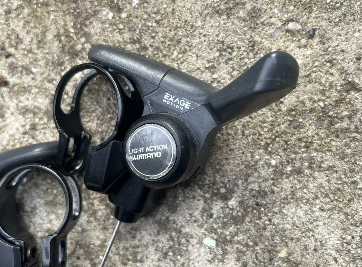 NOS Shimano Exage SL-A250 Thumb Shifter Set SIS 3x6 Speed MTB Levers Vintage - Image 2