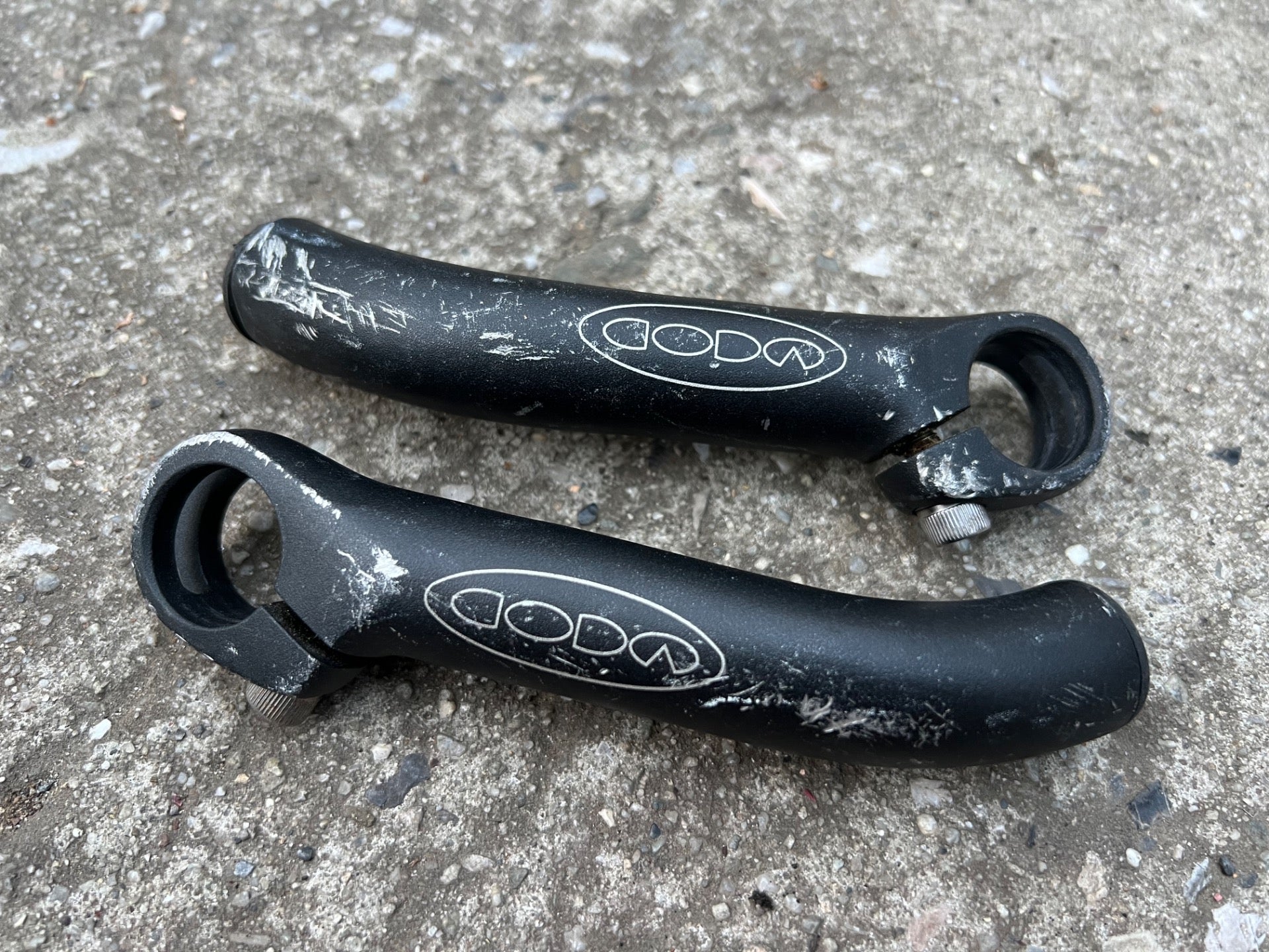 CODA Black Bar Ends Vintage MTB Mountain Bike XC Cross Country Retro  - Image 2