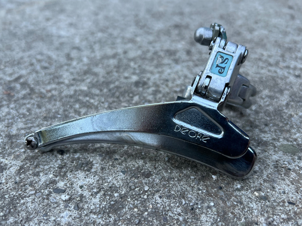 Used Shimano Deore SP 28.6mm Bottom Pull Double Front Derailleur Vintage Touring-Bicycle Bin