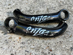 Used Onza Aluminum Bar Ends Black Vintage MTB Mountain Bike Angled Retro 22.2-Bicycle Bin