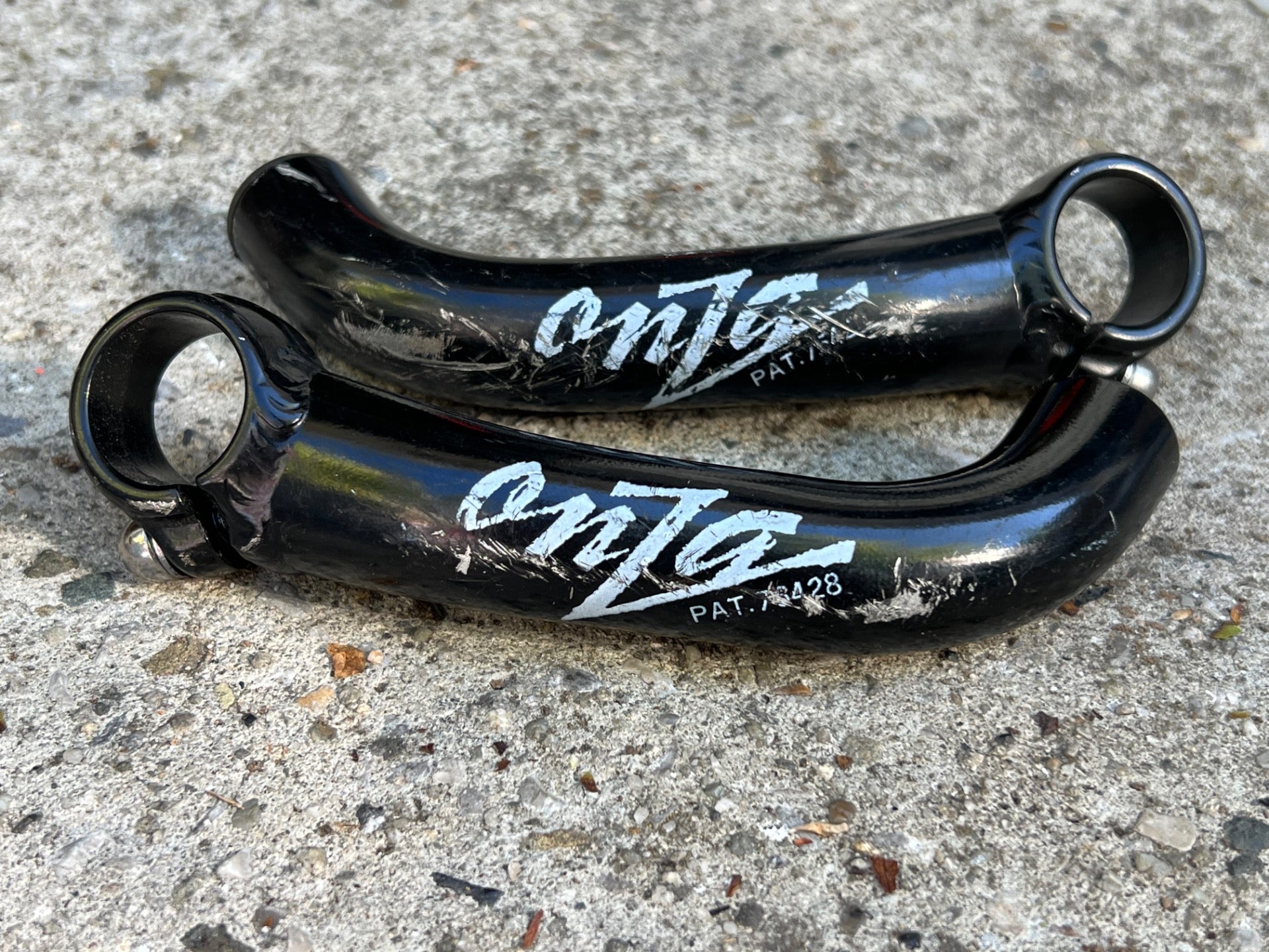 Onza Aluminum Bar Ends Black Vintage MTB Mountain Bike Angled Retro 22.2 - Image 2