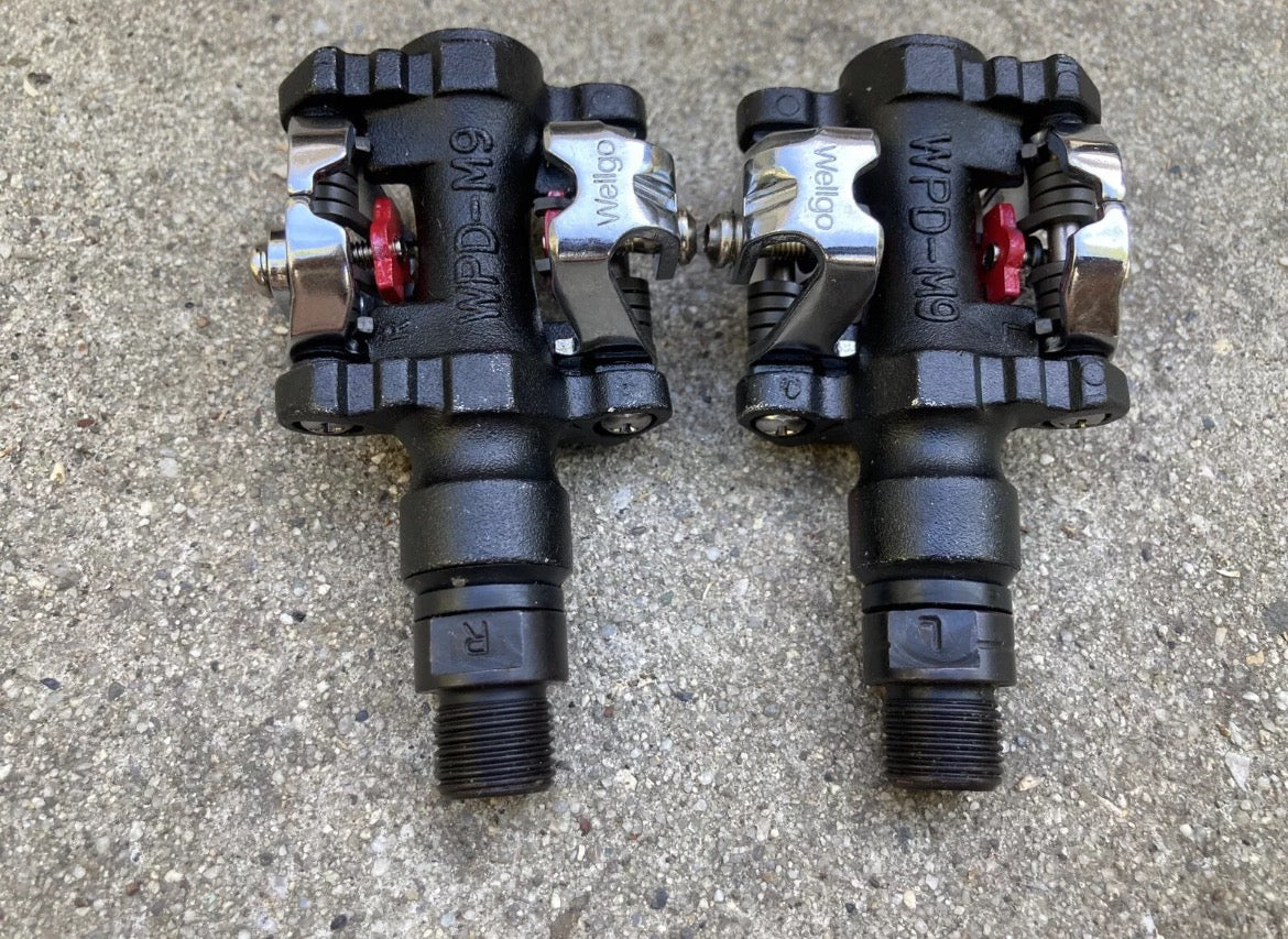 NOS NEW Wellgo WPD-M9 Clipless Pedals & Cleats MTB Gravel Vintage Retro - Image 2