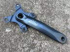 Used Shimano Deore LX FC-M571 170mm Crankset 104 BCD 4 Bolt Blue Vintage Triple MTB-Bicycle Bin