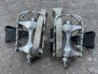 Used Campagnolo Centaur MTB Pedals Vintage 9/16 Mountain Bike 90’s Chrome Toe Strap-Bicycle Bin