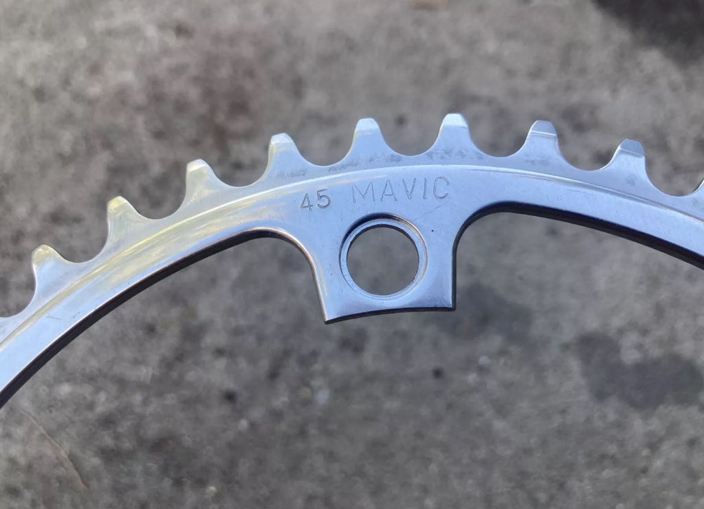 NOS Mavic 45T 144BCD Chainring Silver Vintage Fits Campy 600 Road Bike Retro - Image 2