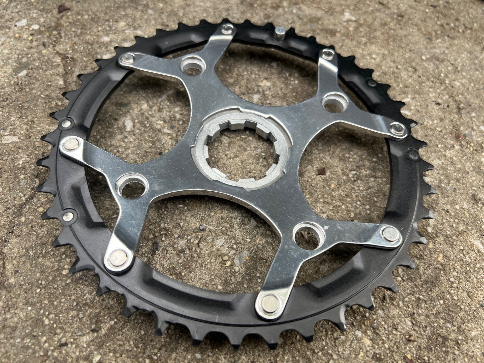NOS Shimano Deore LX 42T Chainring IG Direct Mount 104/64 BCD Silver Black MTB - Image 2