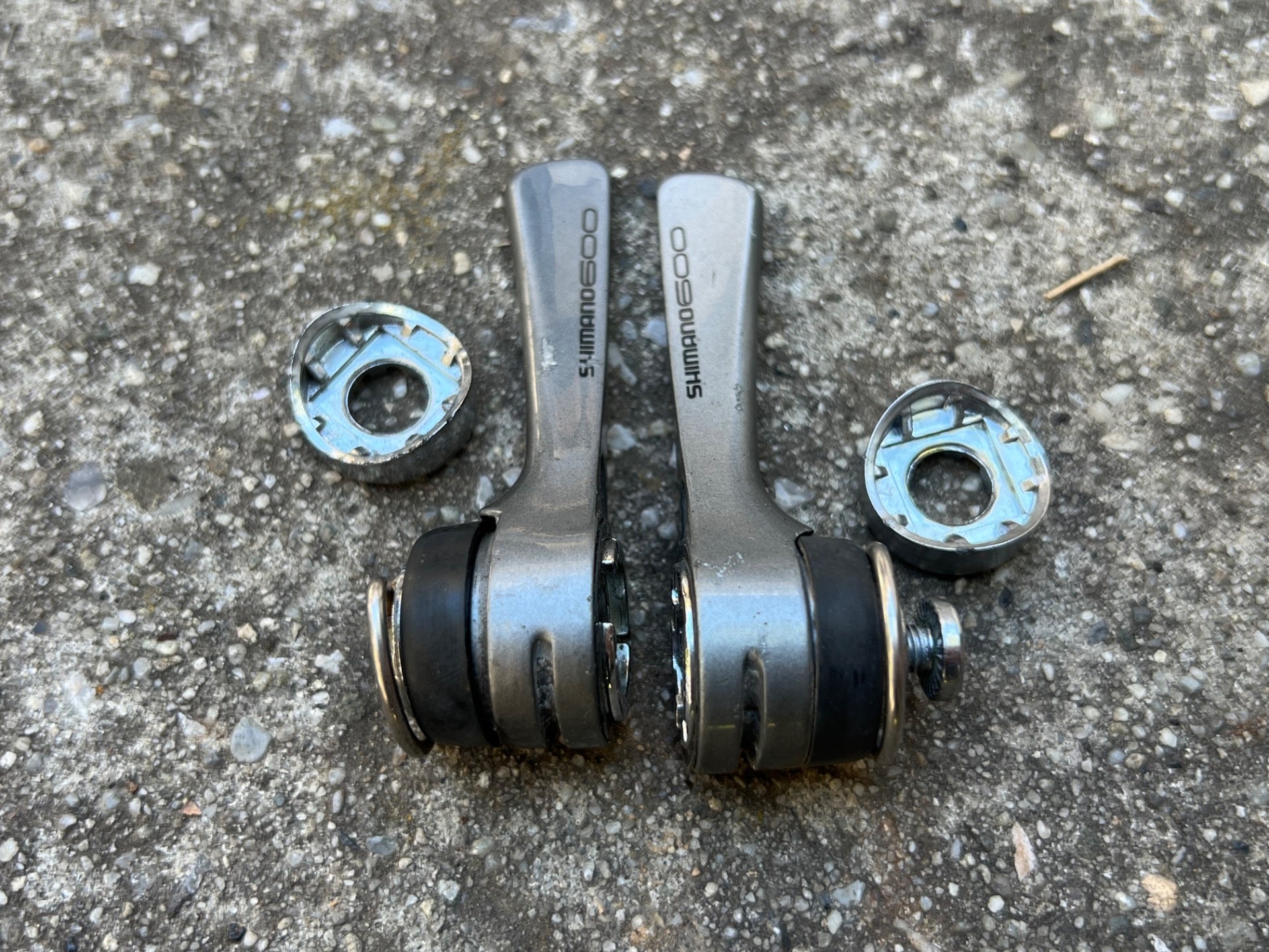 Shimano SL-6400 2x7 Speed Shifters Down Tube Vintage Bike Friction Index Retro - Image 2