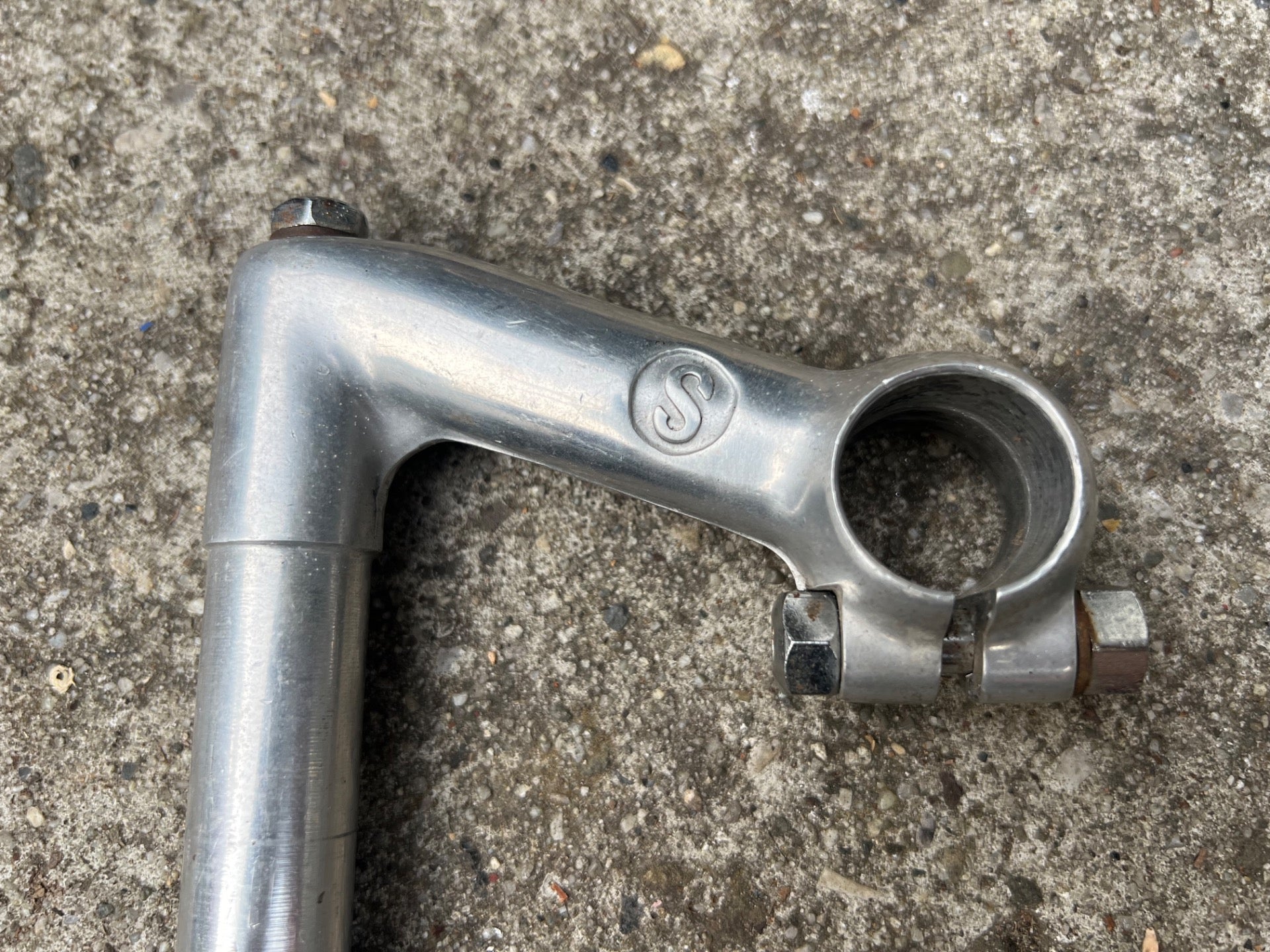 Schwinn 26.0x90mm 1in 21.1mm S Logo Quill Stem Vintage Road Bike Silver Touring  - Image 2