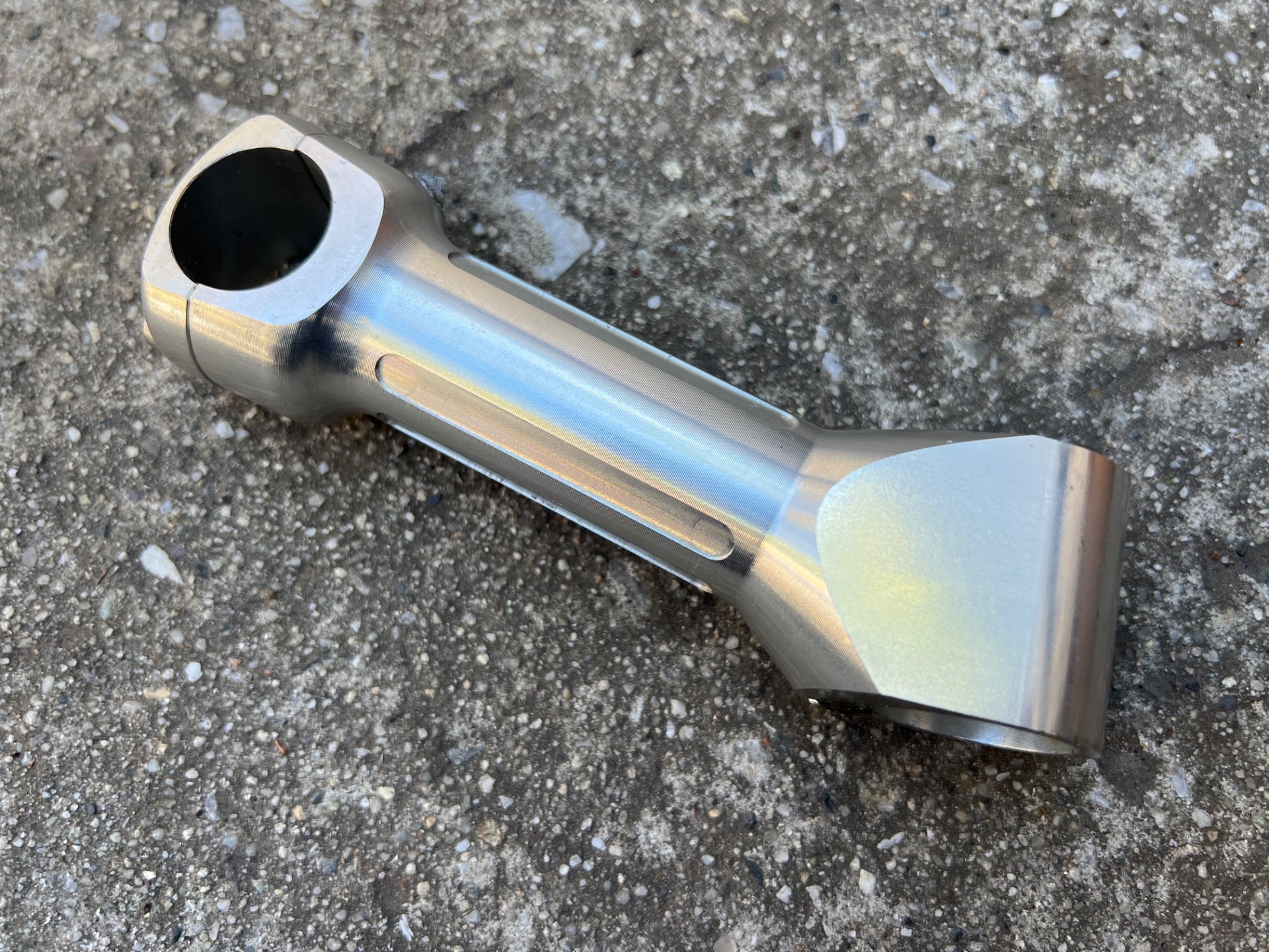 Qranc 125x25.4mm Stem 1 1/8” Threadless Silver Aluminum Vintage MTB Mountain  - Image 2