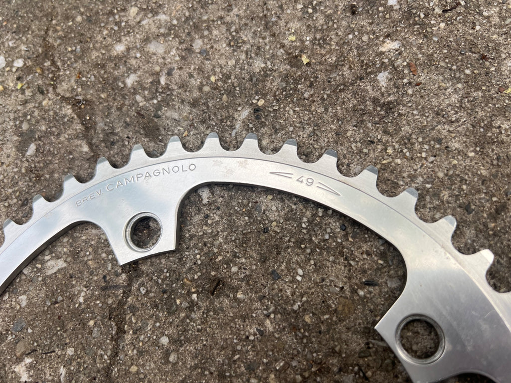 NOS Campagnolo 144 BCD 49T Chainring Vintage Retro Road Track Bike Silver Big - Image 2