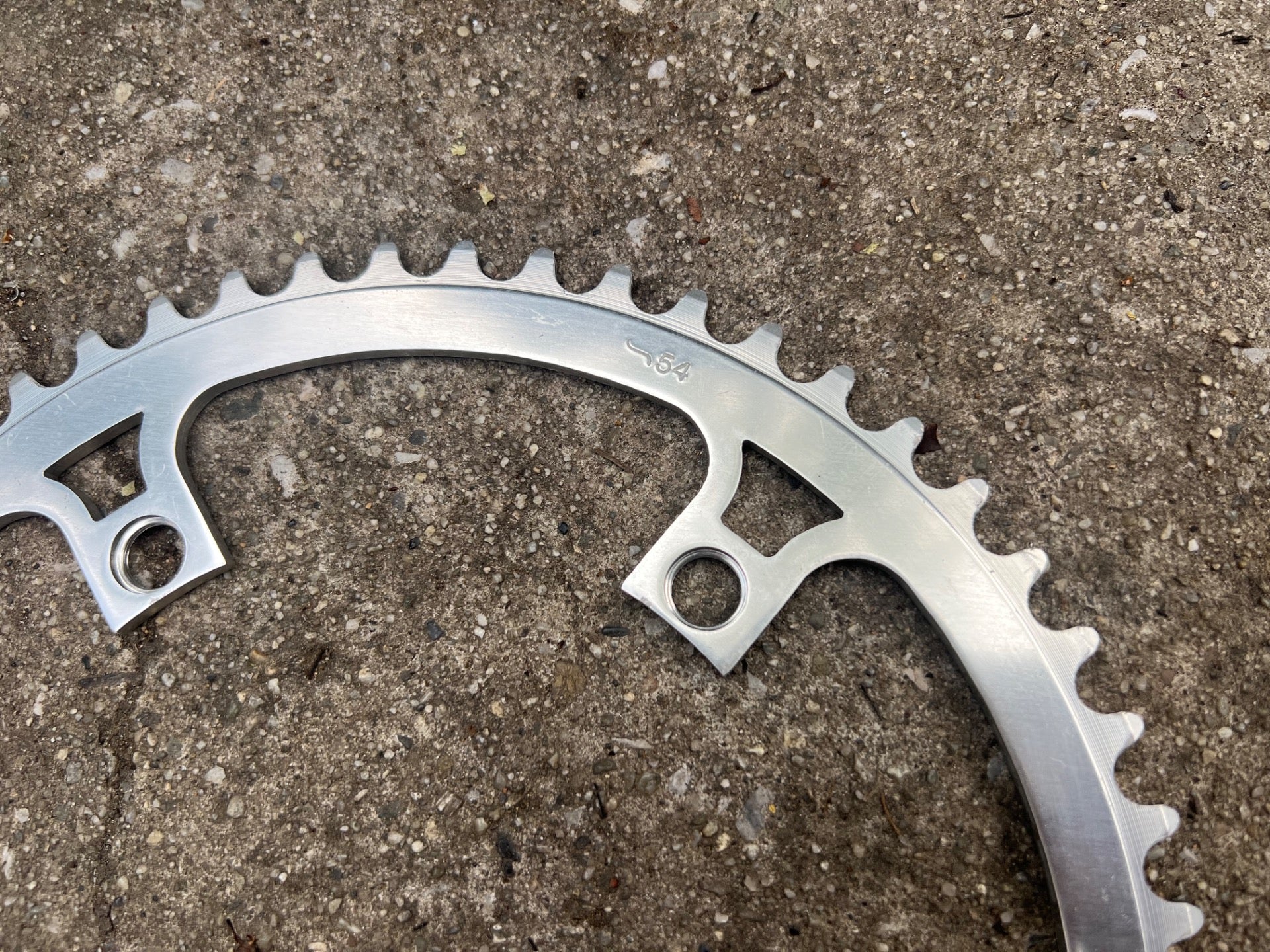 VGC Avocet 144 BCD 54T 3/32 Chainring Vintage Retro Road Track Silver Big 5 Bolt - Image 2