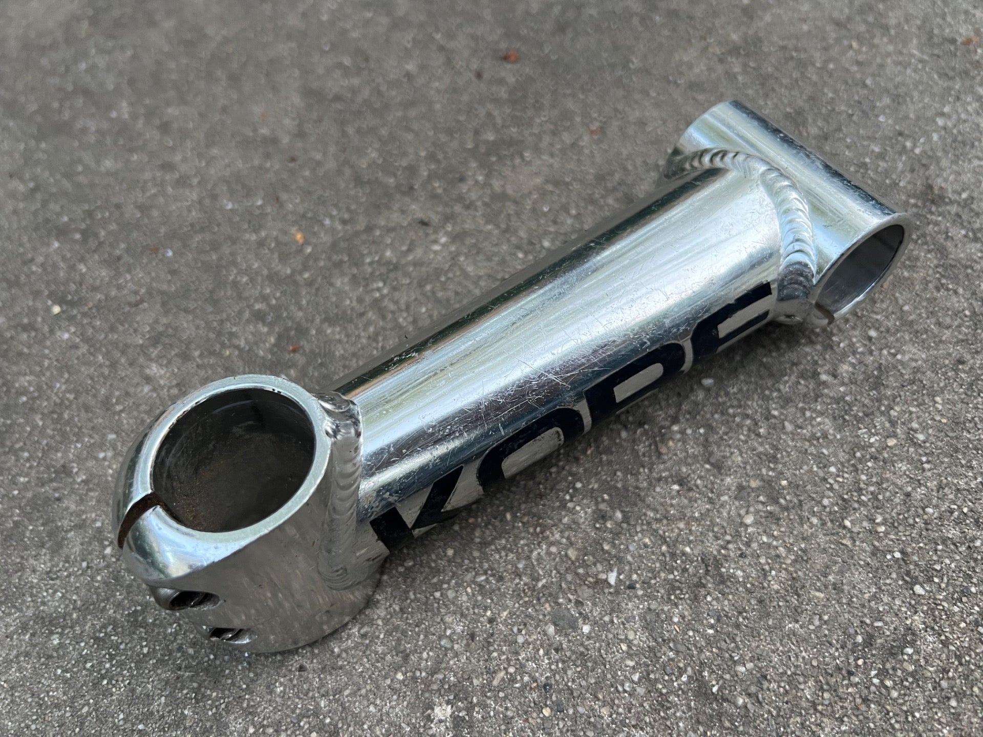 KORE 25.4x135mm 1 1/8” Threadless Stem Vintage Retro Mountain Bike Silver 5 Deg - Image 2