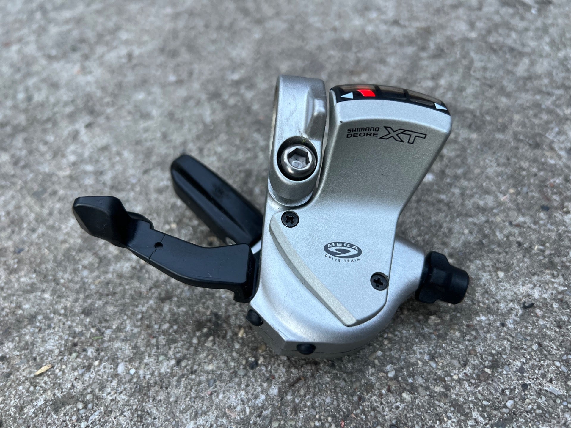 Shimano Deore XT SL-M750 9 Speed Rear Right Shifter Vintage MTB Gray Trigger  - Image 2