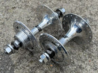 Used Suzue Pro Max Track Hubset Silver 100/120mm 32H Hole Flip Flop High Flange Road-Bicycle Bin
