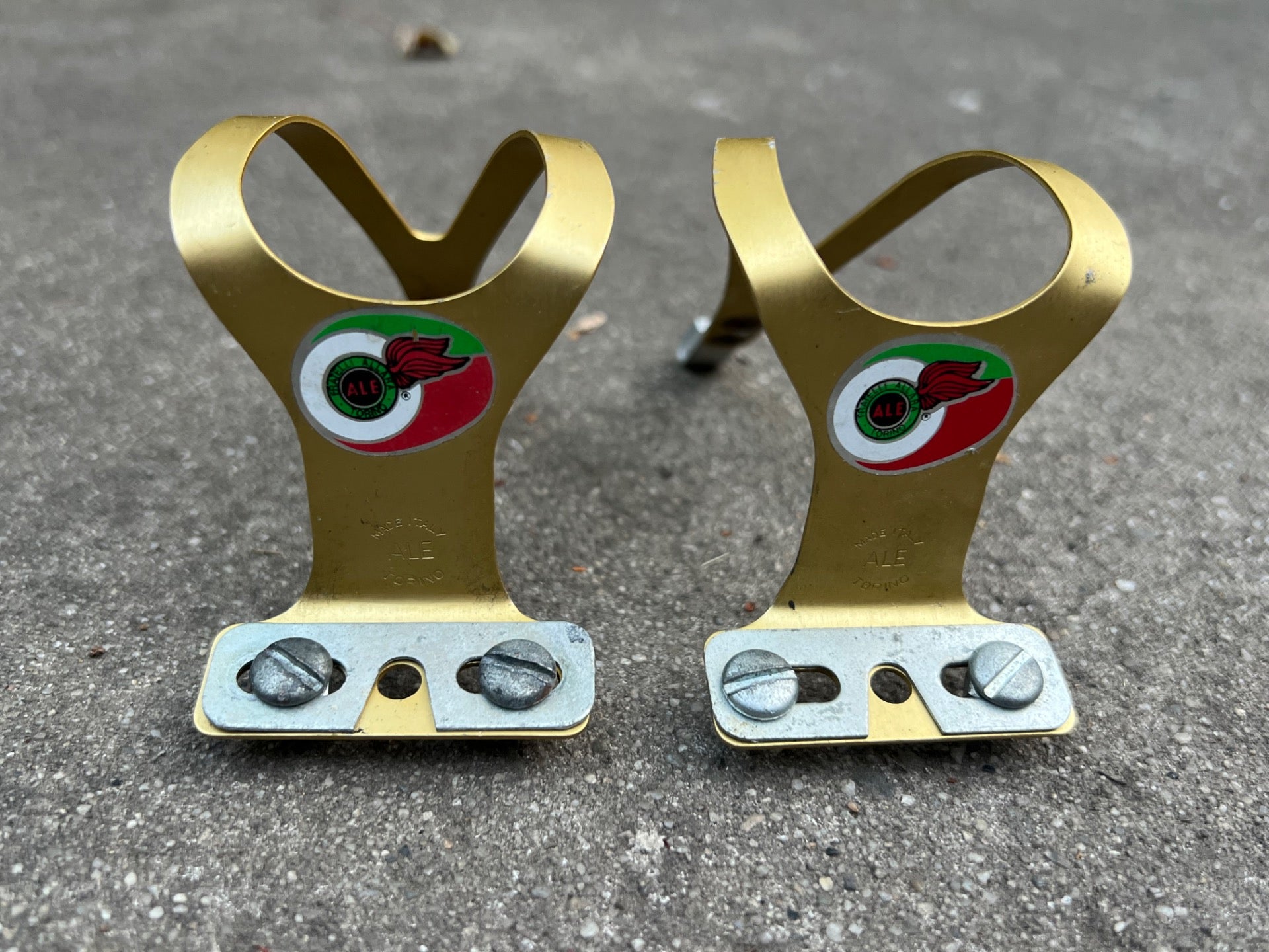 ALE Gold Toe Clips Size Small S Vintage Retro Touring Road Bike Racing Eroica  - Image 2